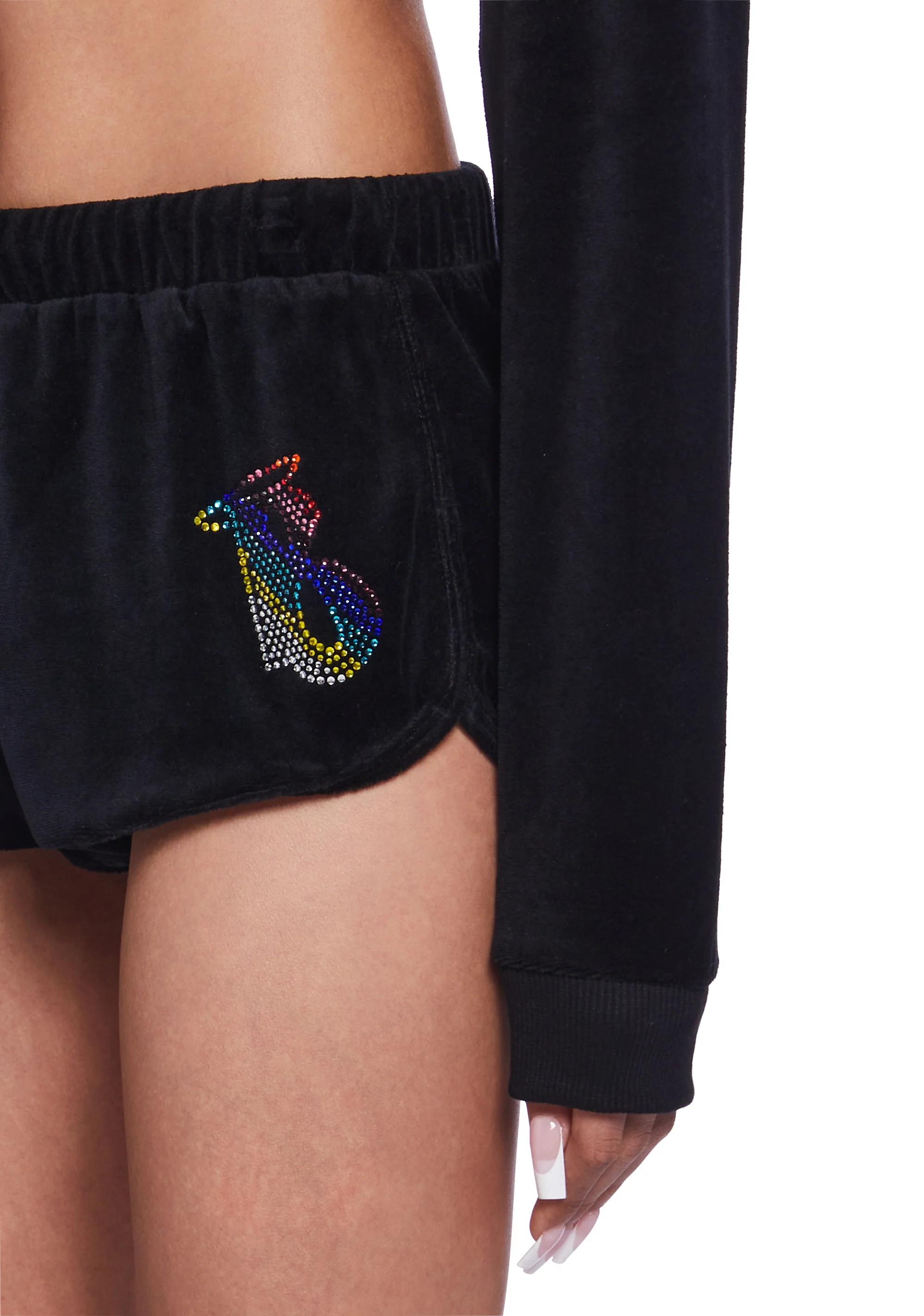 Keep It Glossy Velour Shorts - Rainbow - Image 7