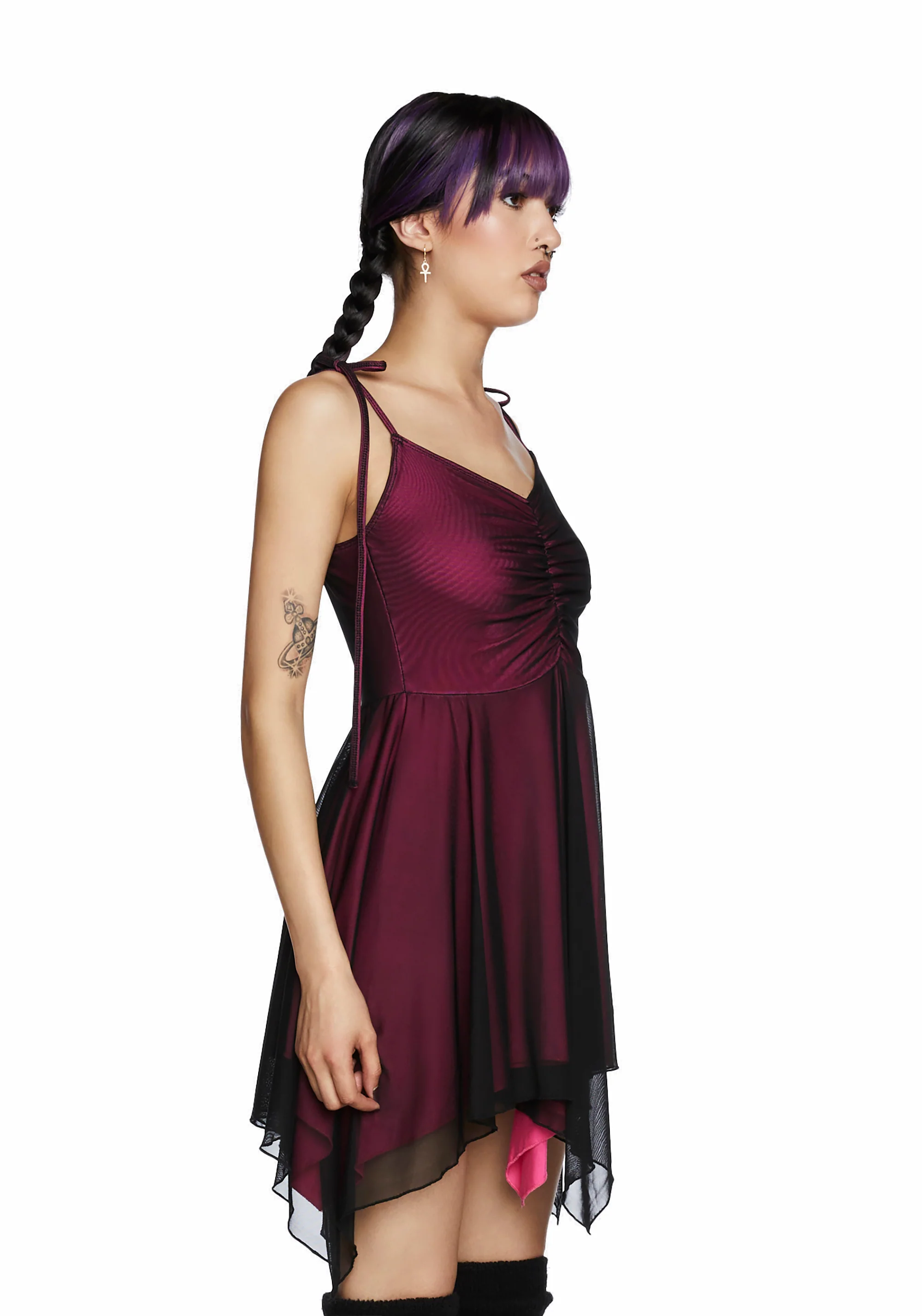Keep Shining Mini Dress - Hot Pink - Image 3