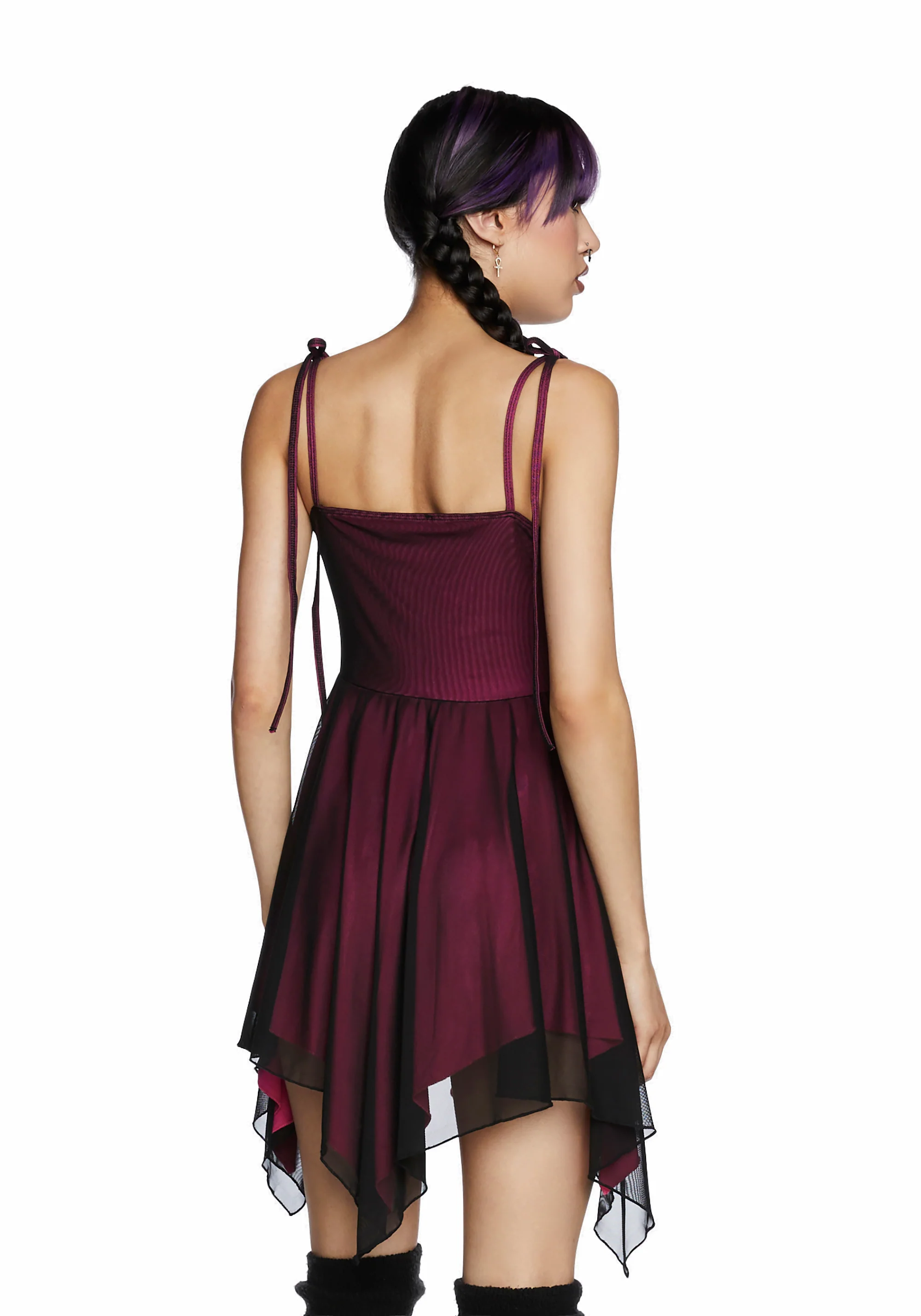 Keep Shining Mini Dress - Hot Pink - Image 4