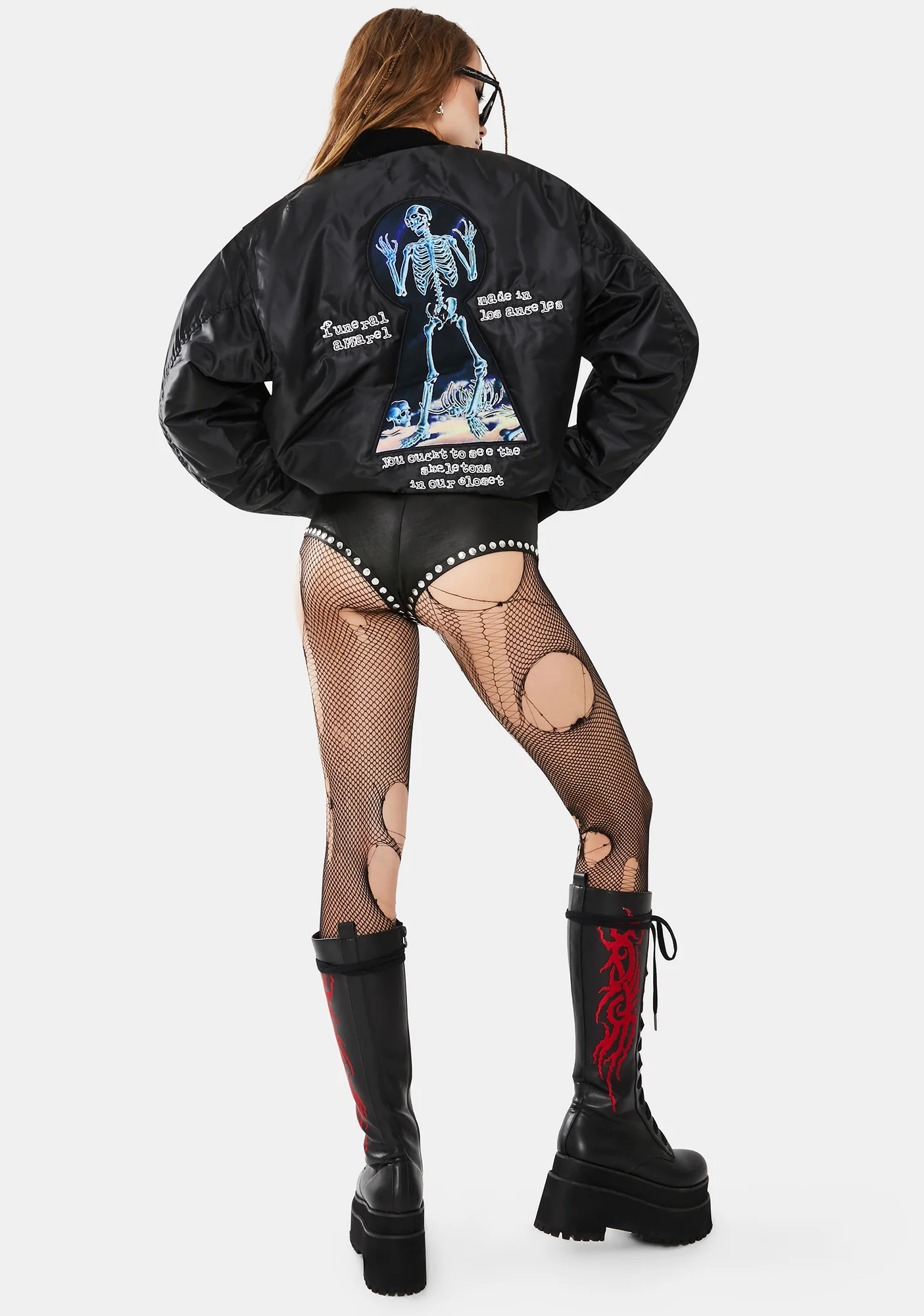 Keyhole Graphic Bomber Jacket - Image 3
