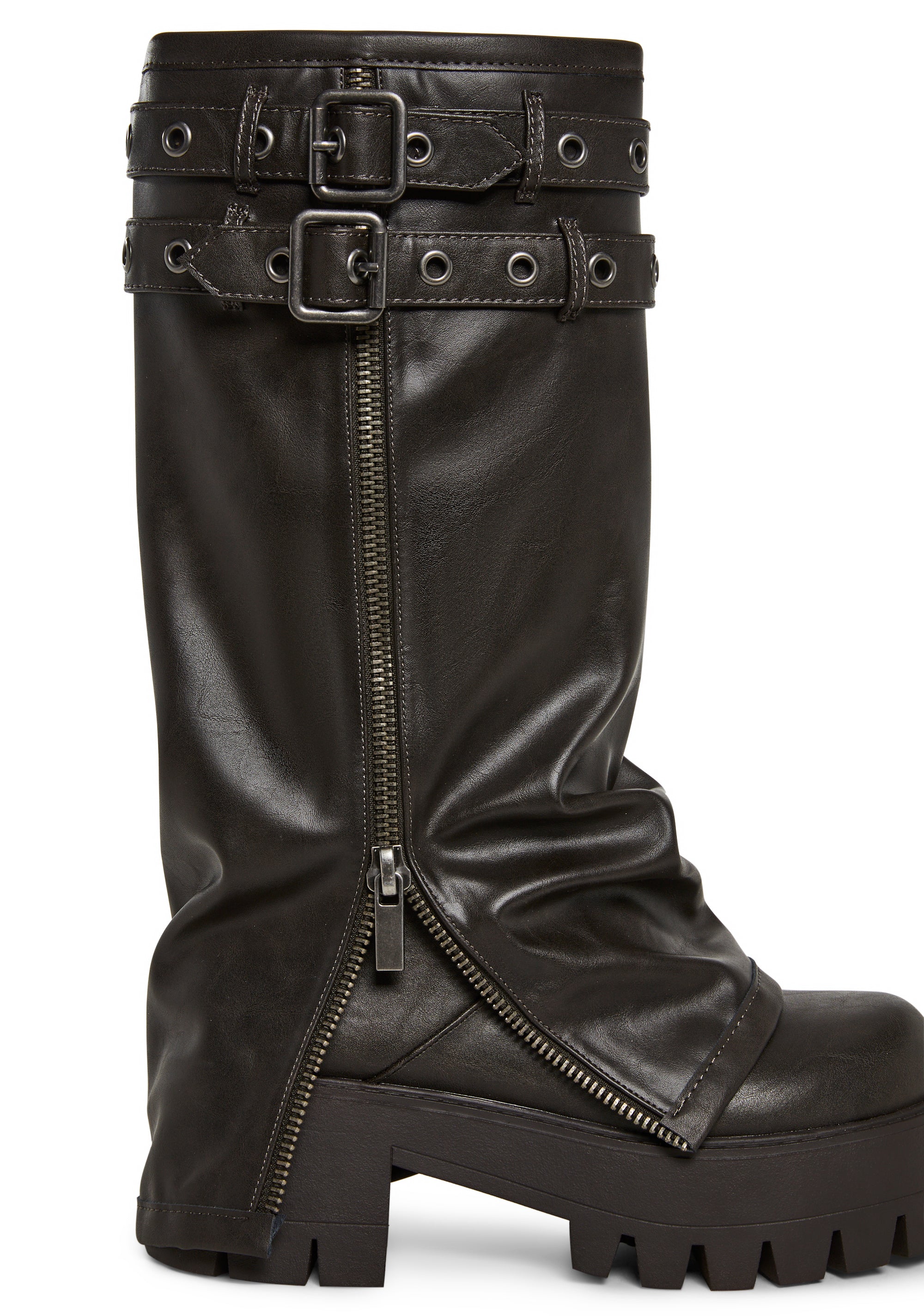 Warp Knee High Pant Boots - Brown - Image 2