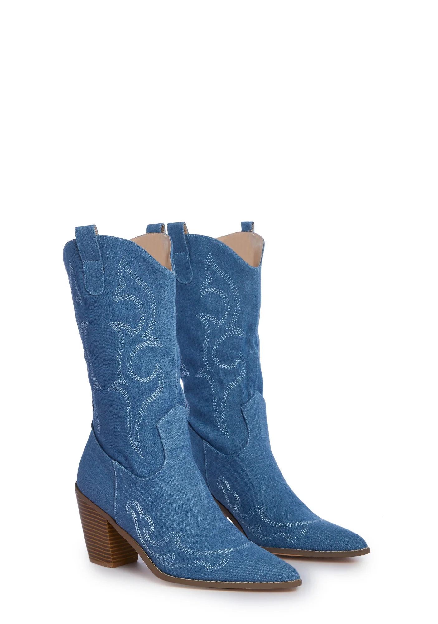 Kicking Back Denim Cowboy Boots - Image 3