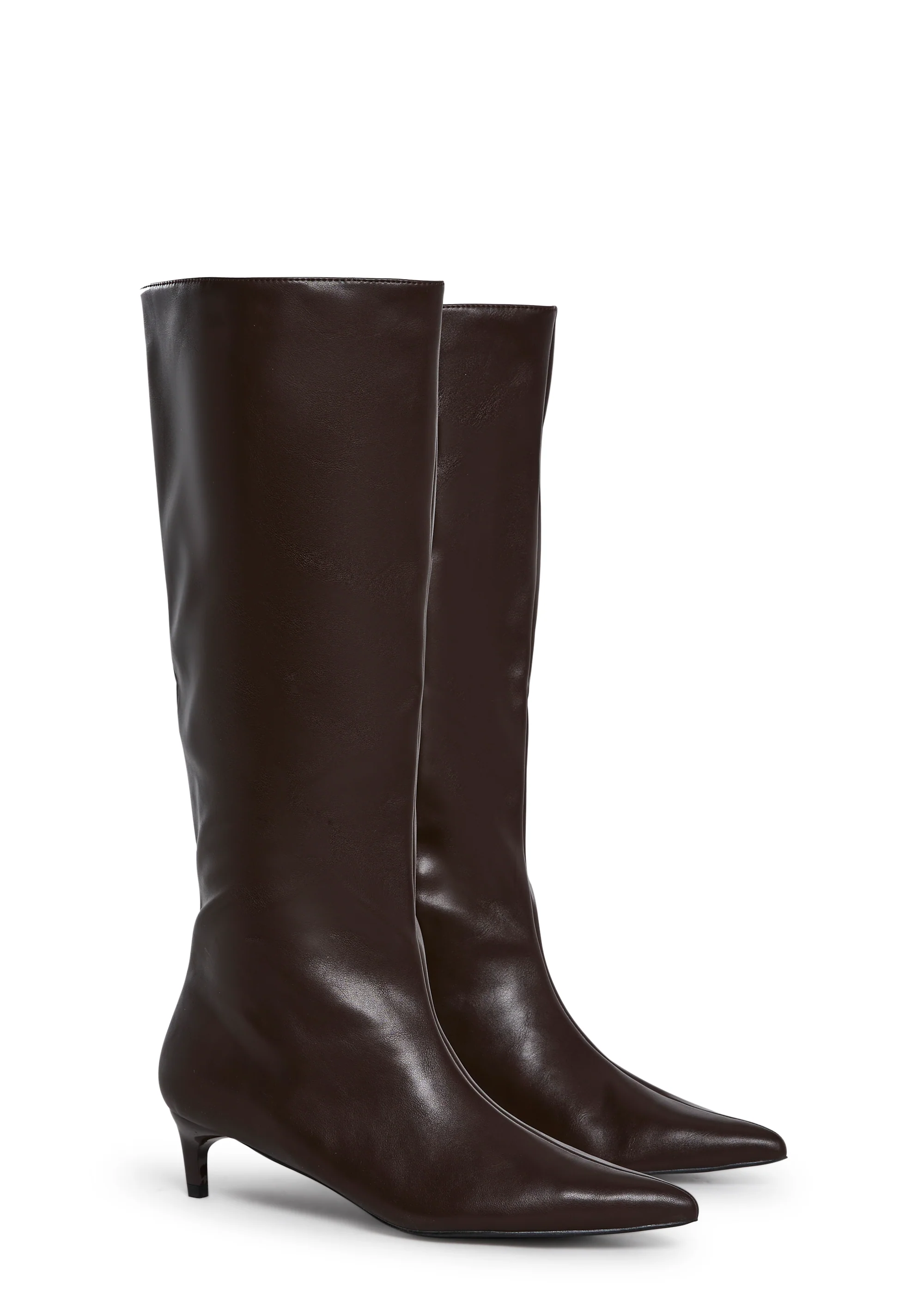 Elegant Tactics Knee High Boots - Brown - Image 3