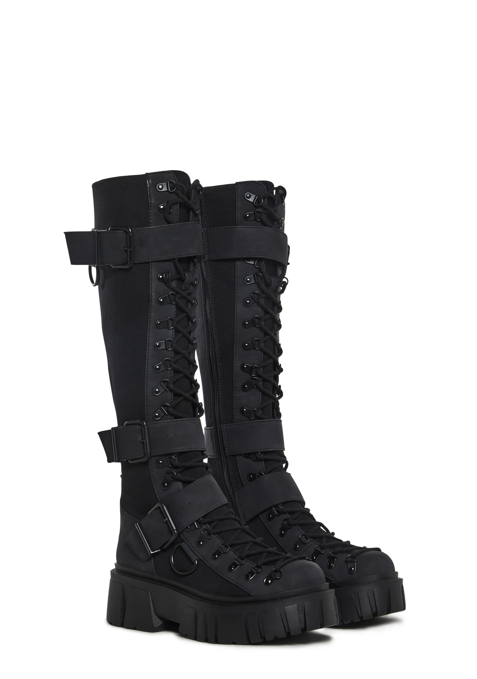 Low Traitor Knee High Boots - Black - Image 3