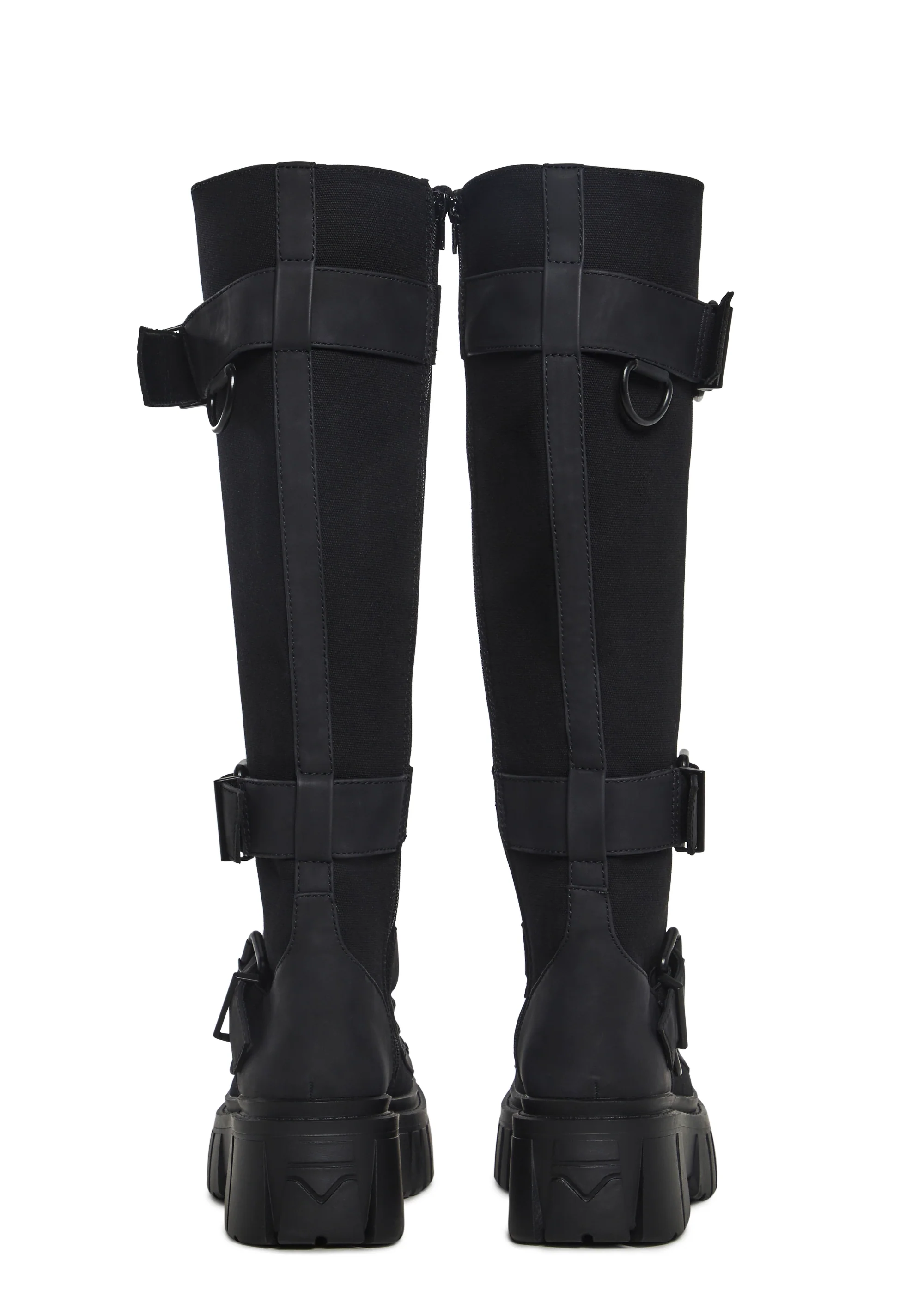 Low Traitor Knee High Boots - Black - Image 4