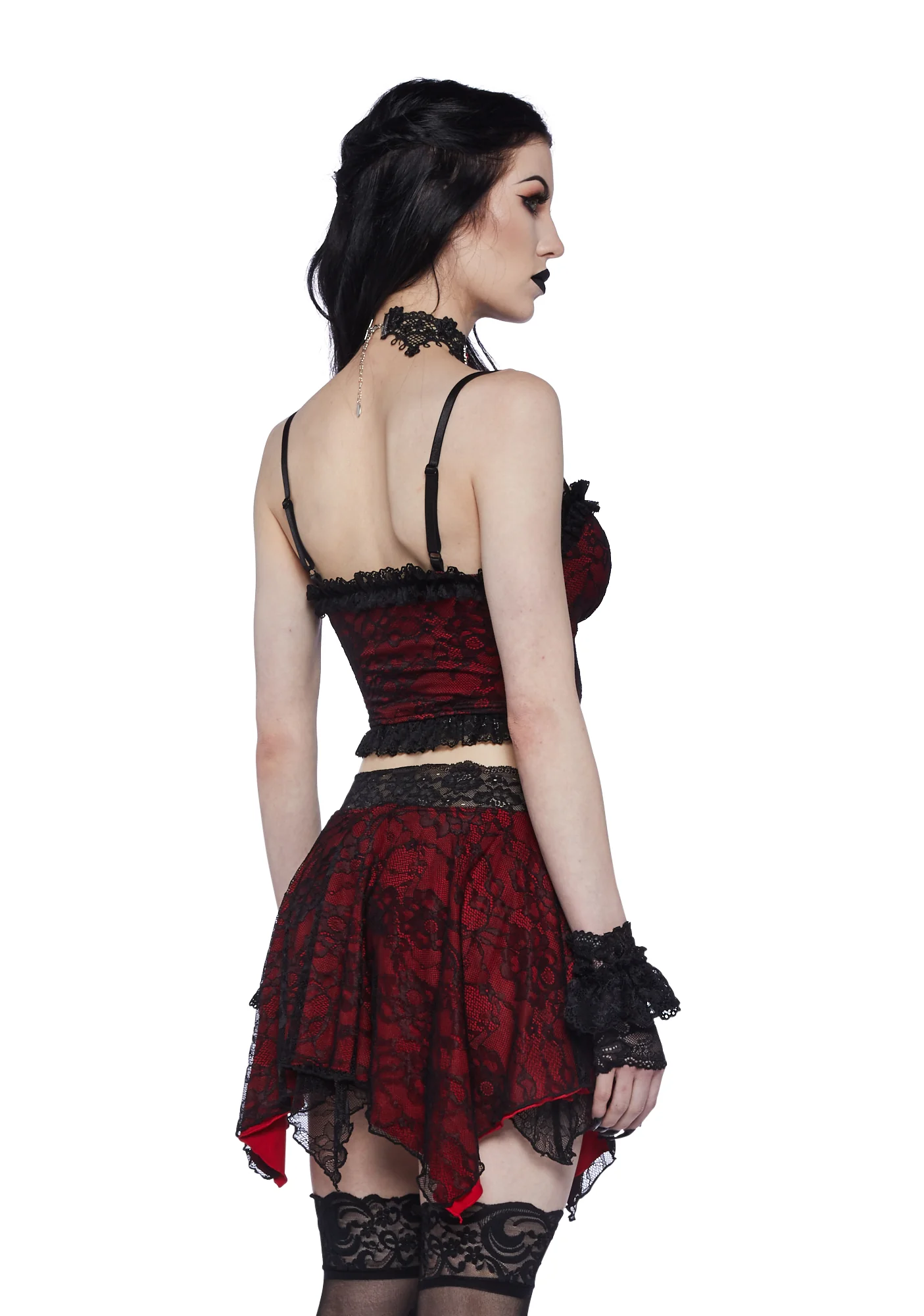 Stop Me Knit Cami Top - Red - Image 5