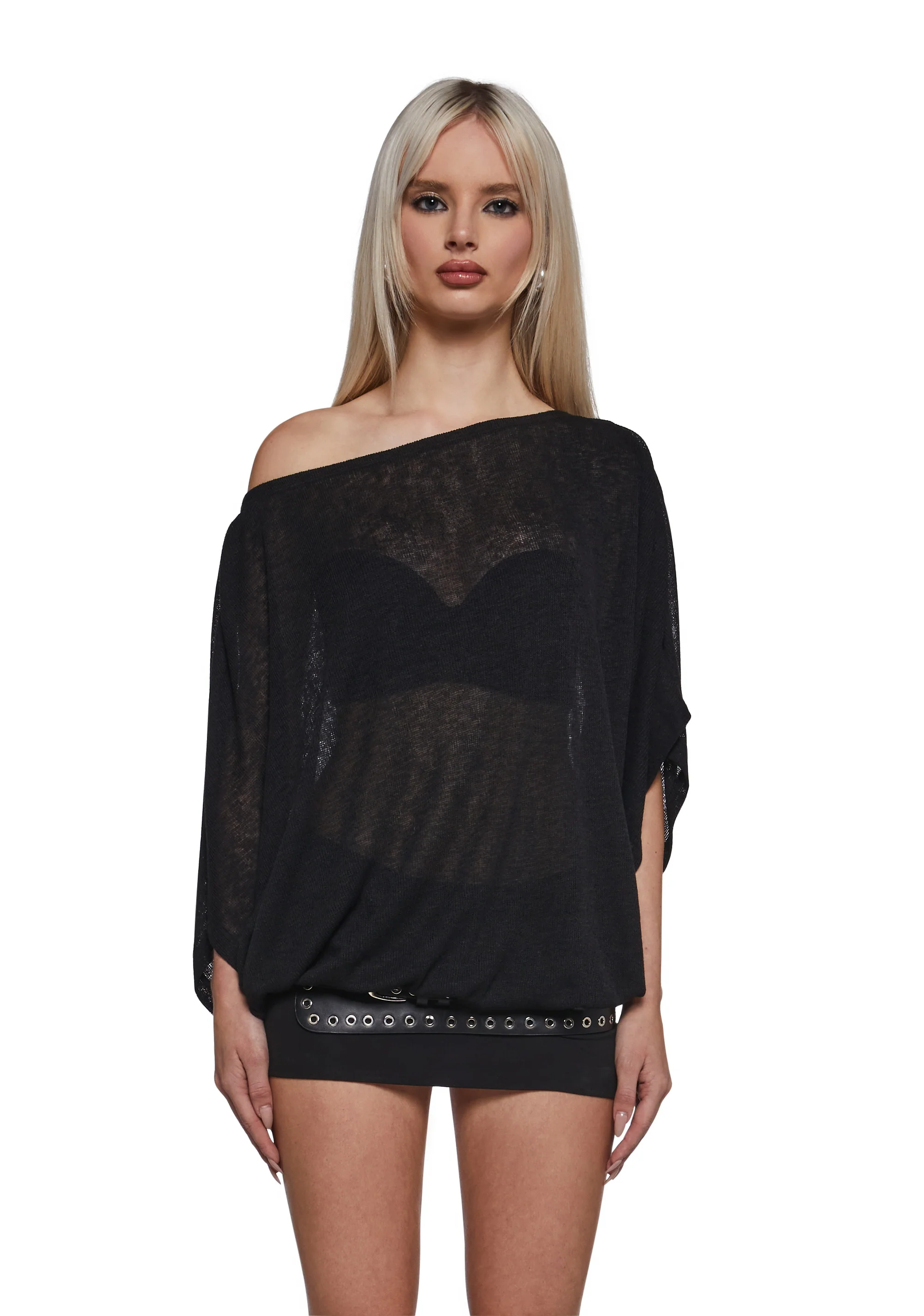 Ego Off The Shoulder Knit Mini Dress - Image 6
