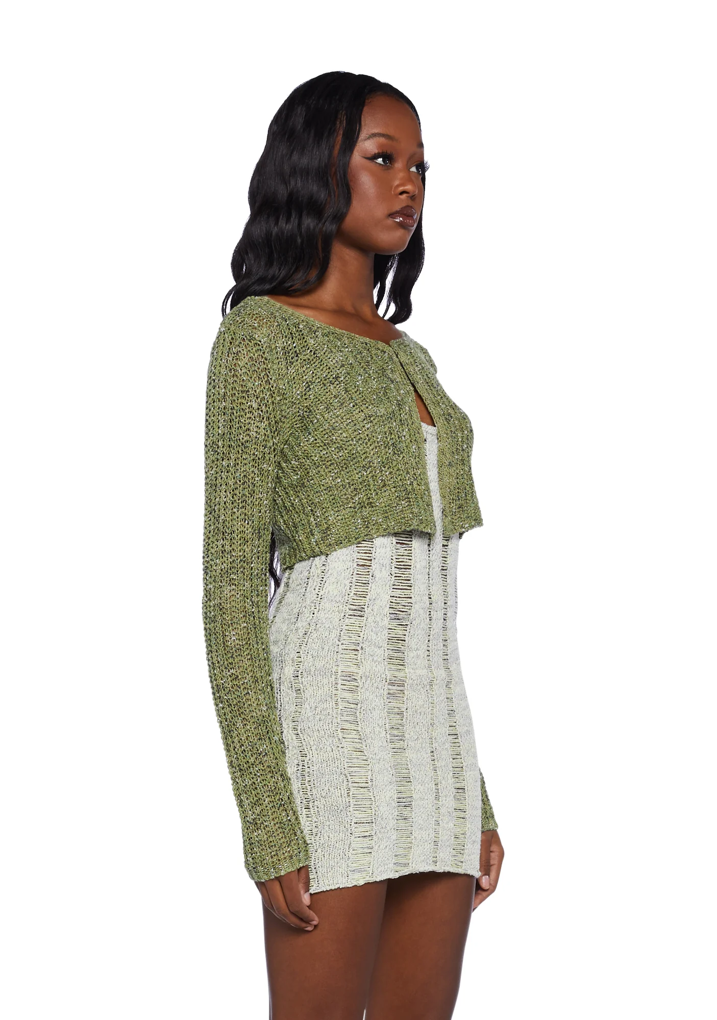 Knitted Nep Cardigan - Image 3