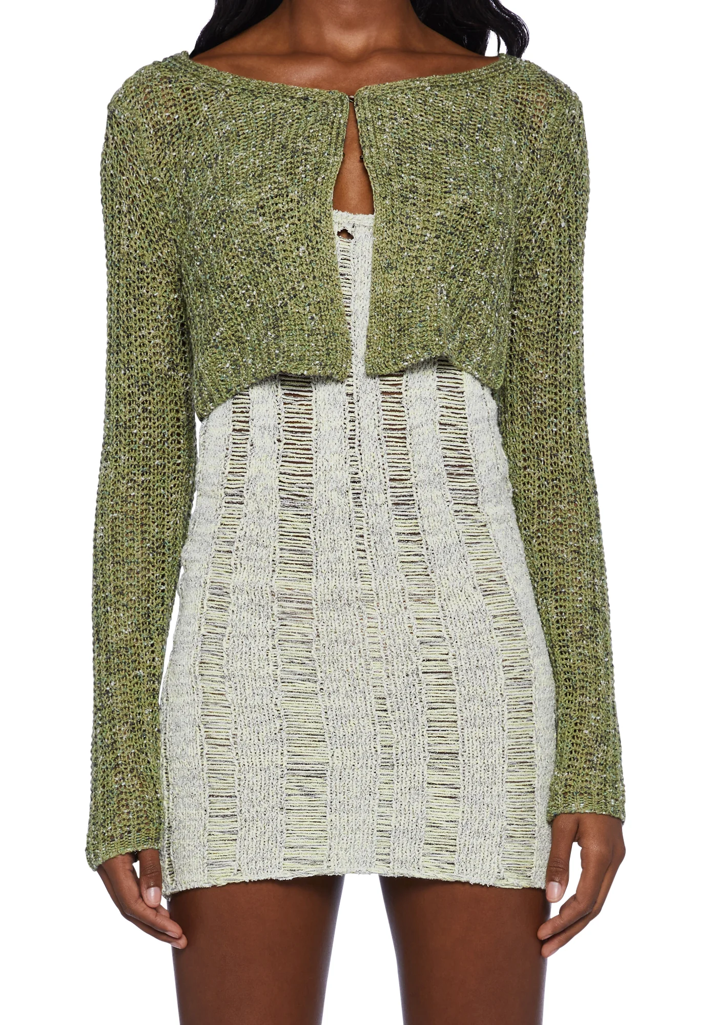 Knitted Nep Cardigan - Image 5
