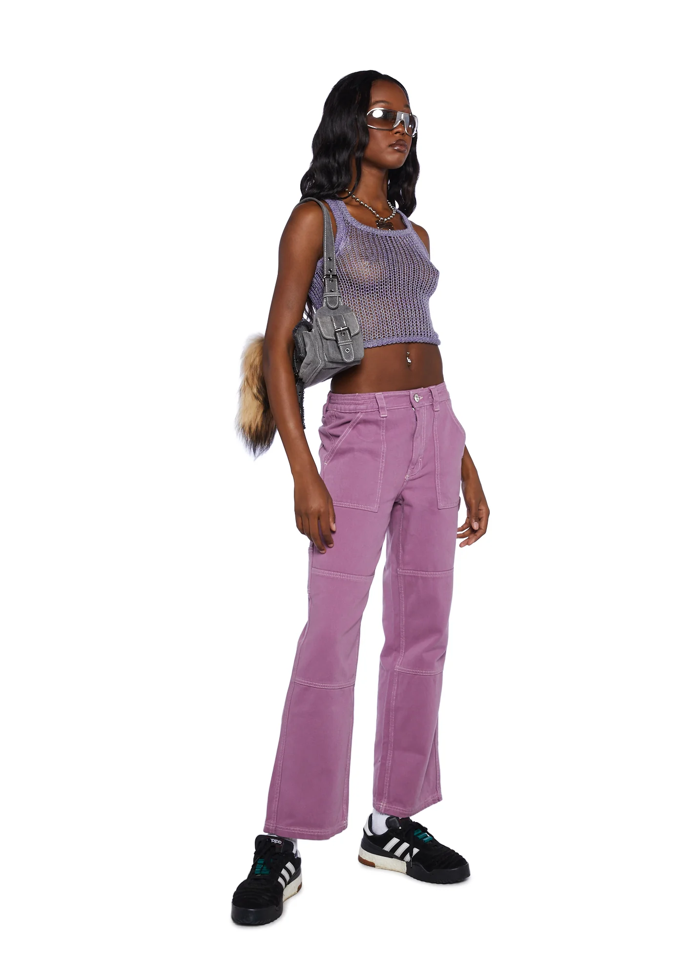 Knitted Scoop Tank Top - Image 2