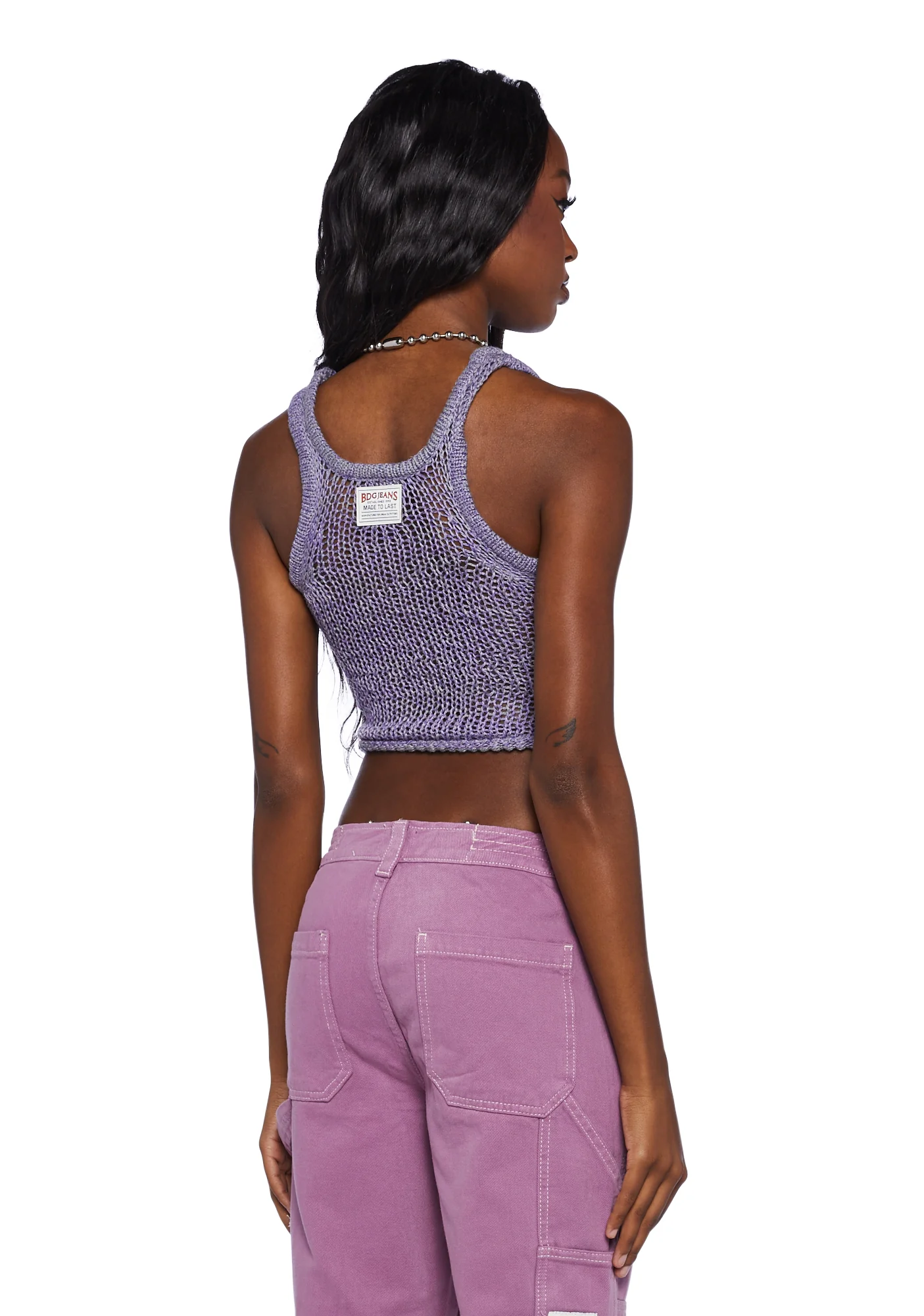 Knitted Scoop Tank Top - Image 4