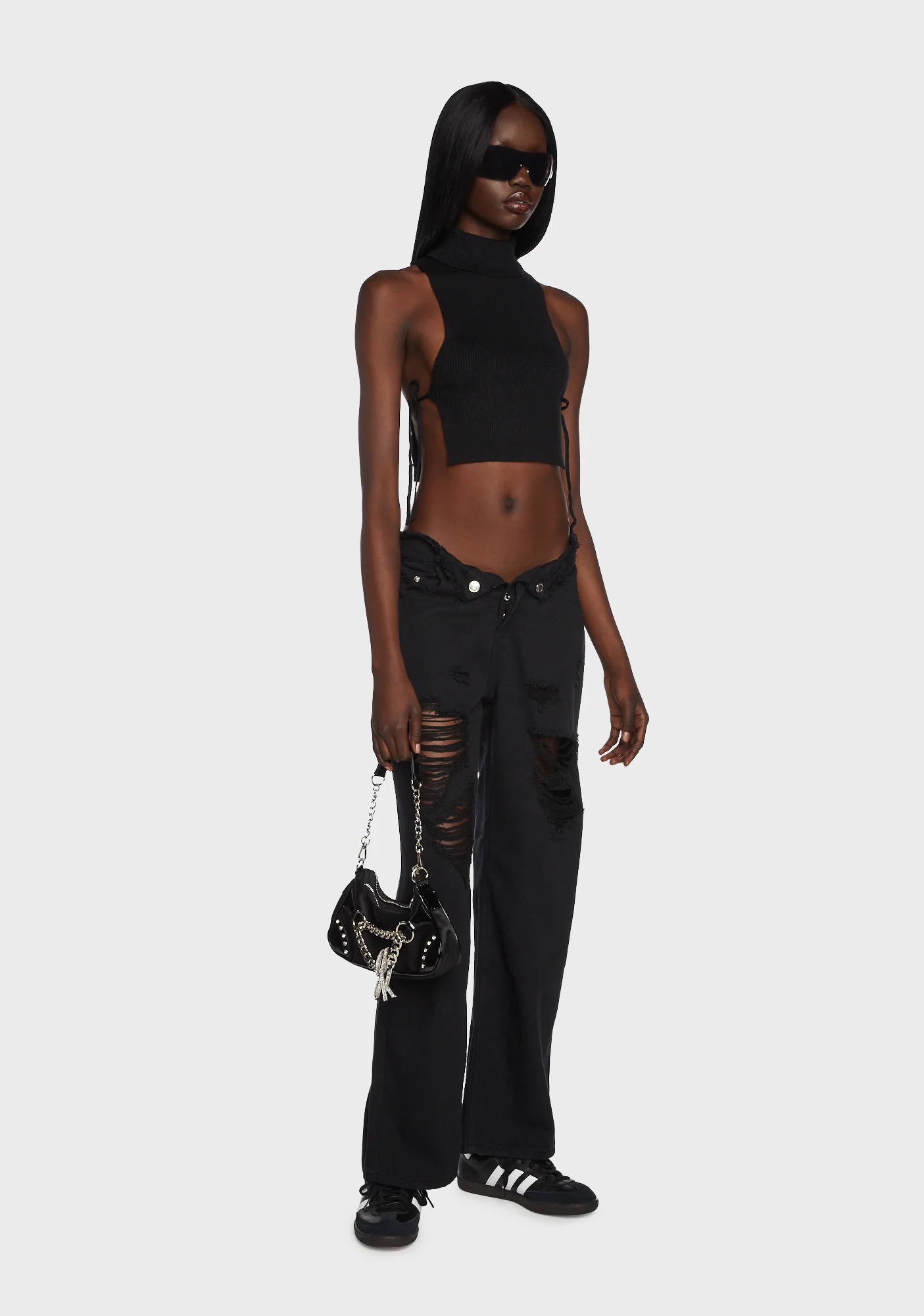 Knitted Side Lace Up Top - Image 2