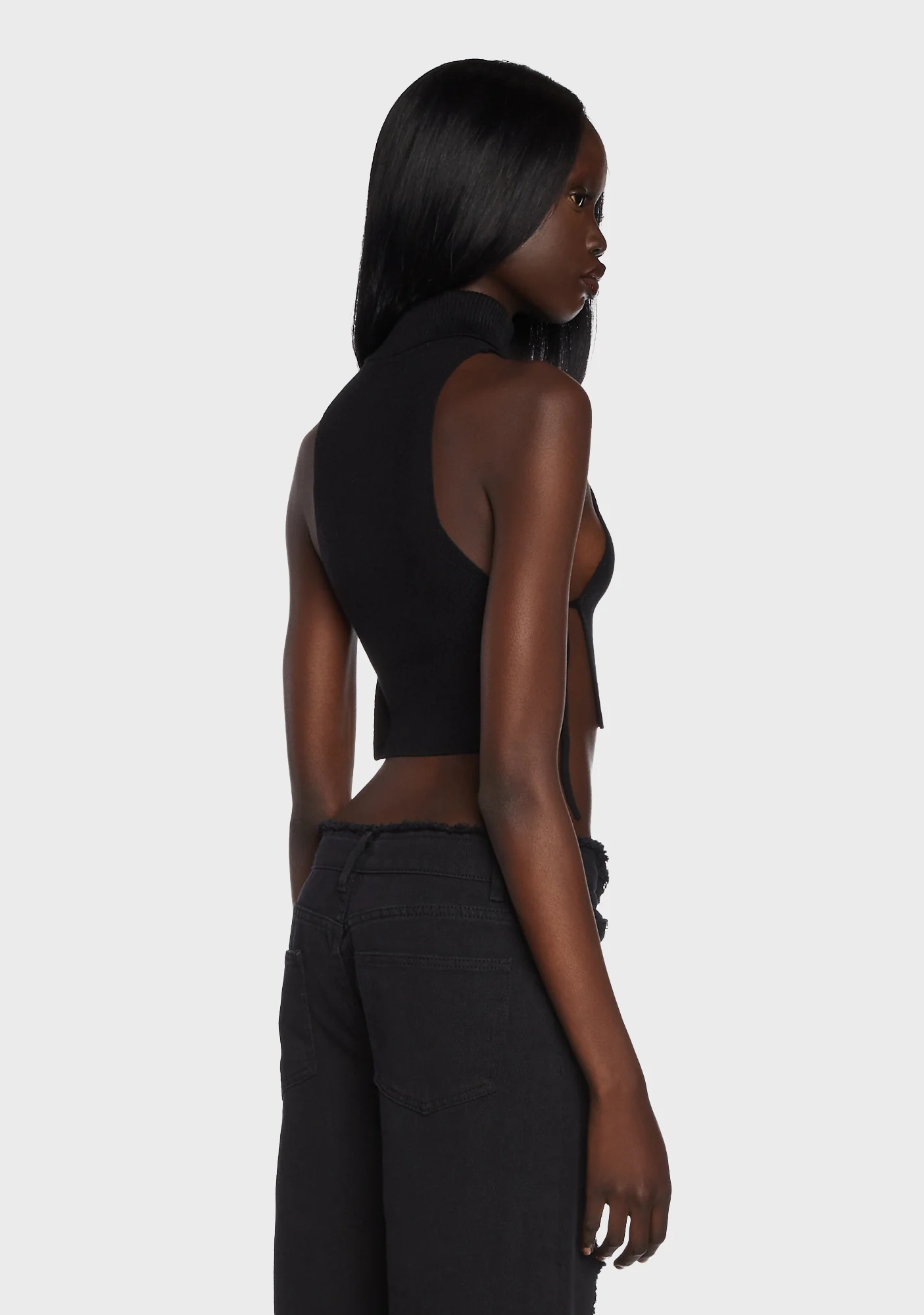 Knitted Side Lace Up Top - Image 4