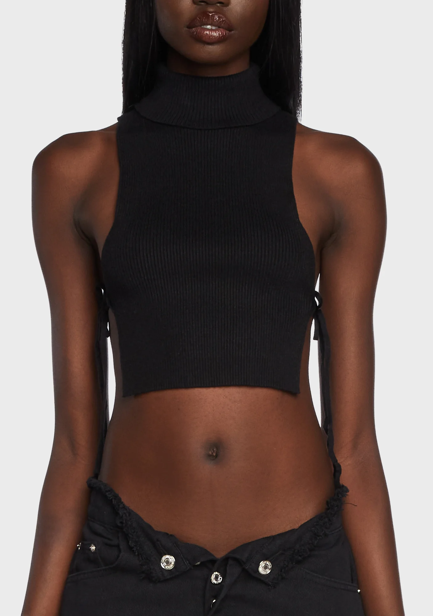 Knitted Side Lace Up Top - Image 5