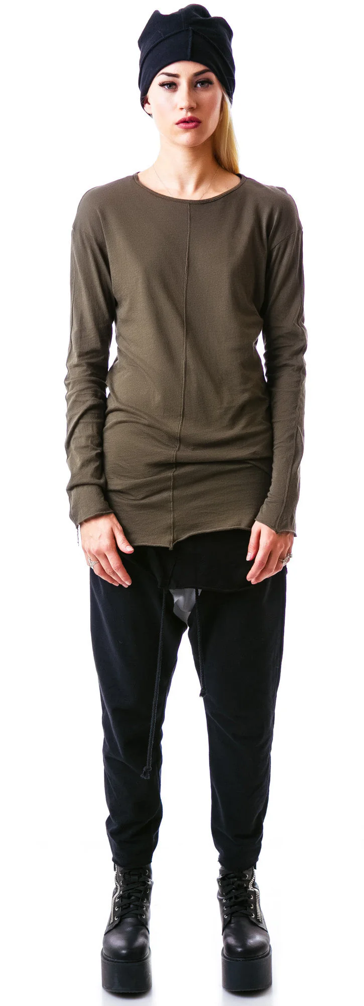 Knomad Long Sleeve Crew - Dark Green - Image 3