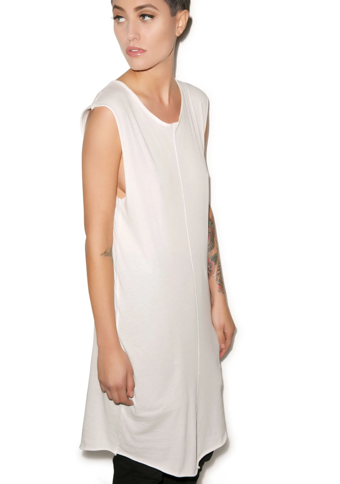 Knomad Muscle Long Tee - White - Image 5