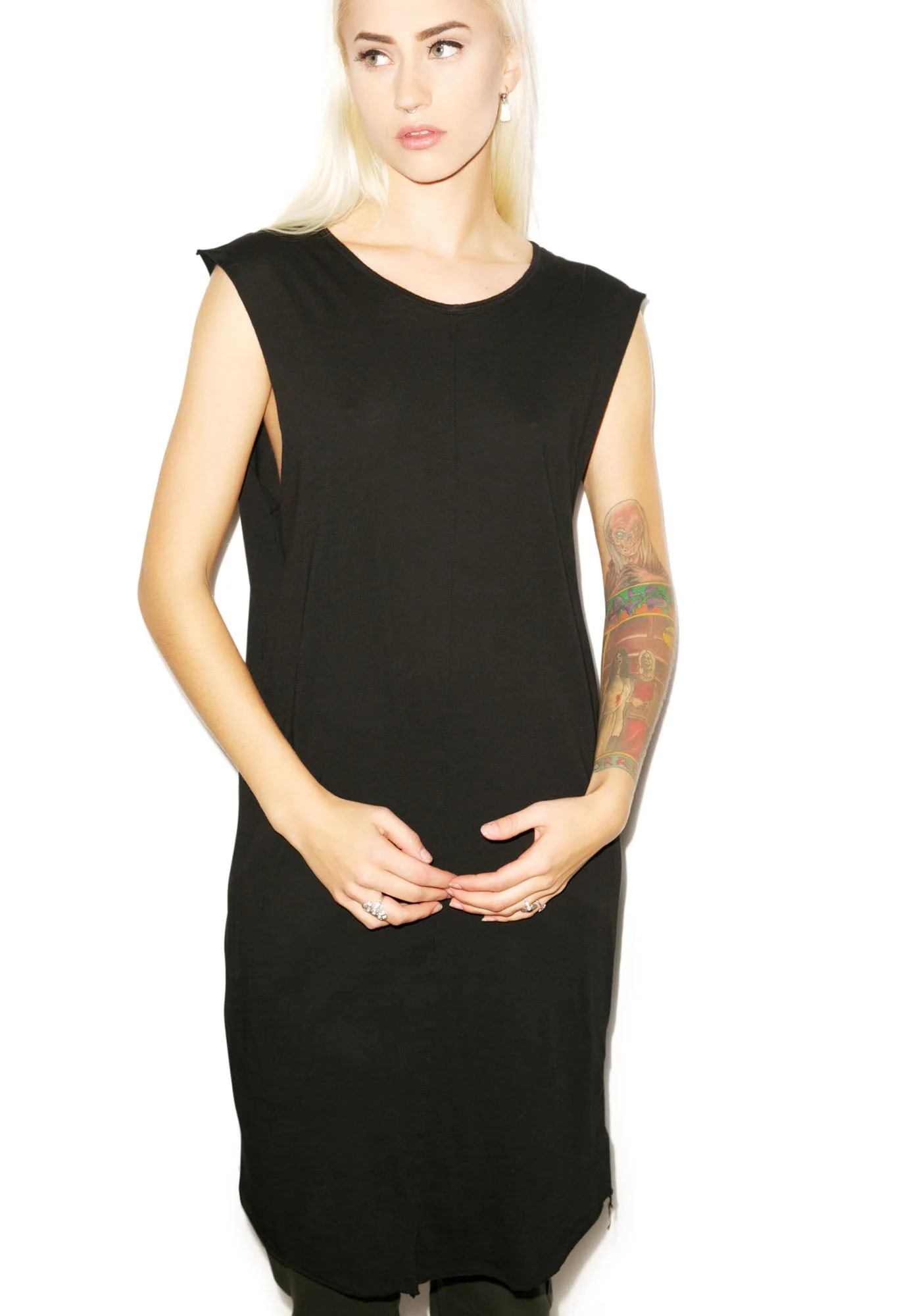 Knomad Muscle Long Tee - White - Image 9