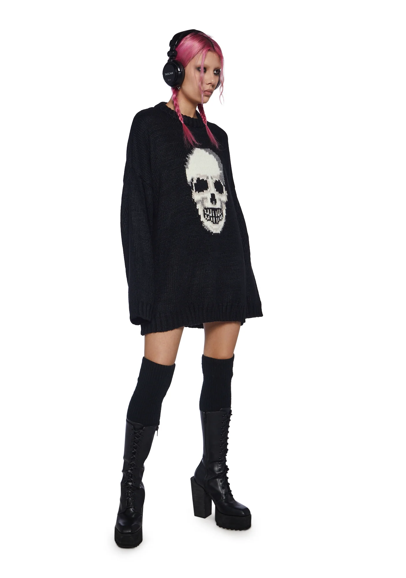 Knowing Skull Knit Sweater - Image 2