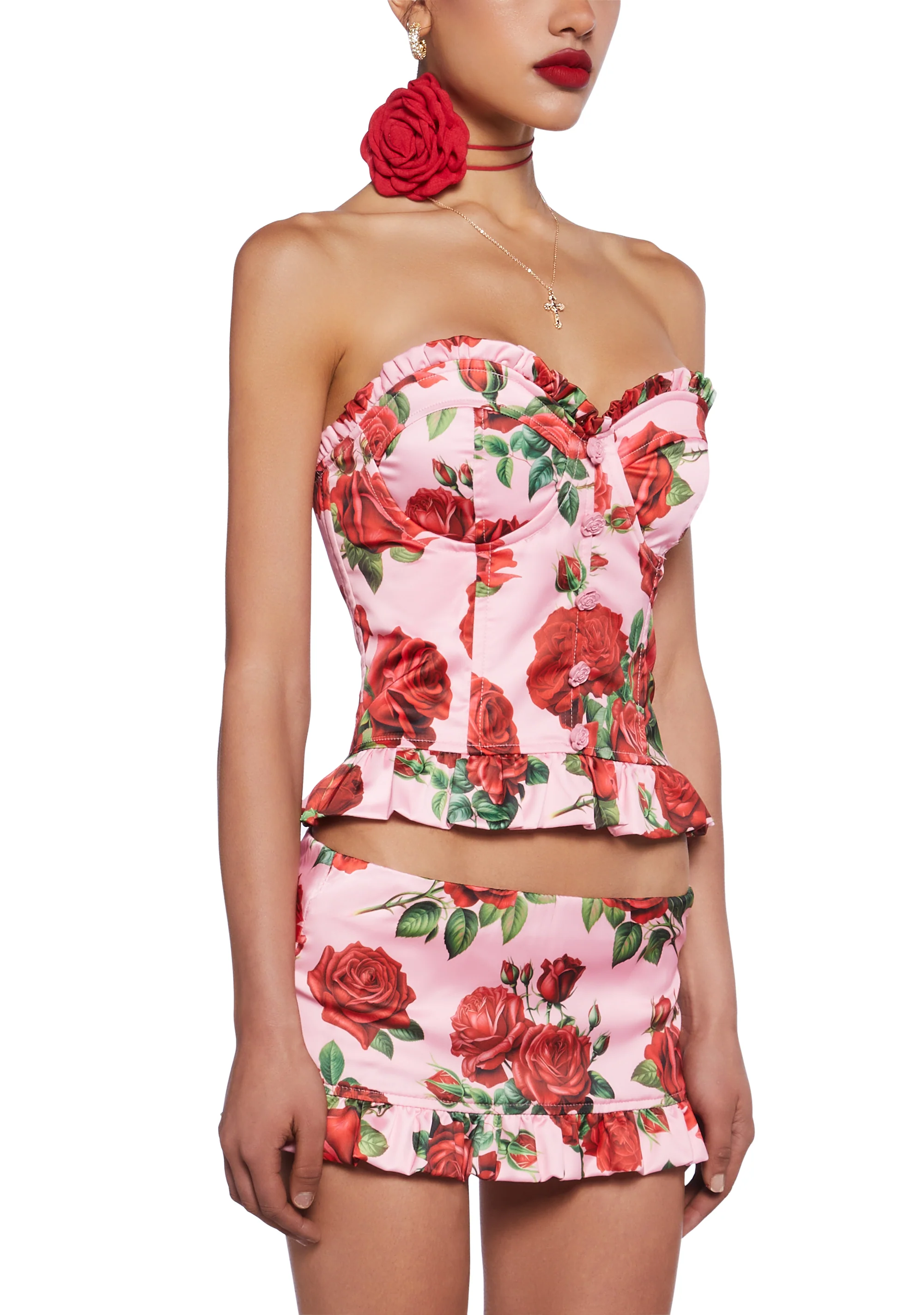La Bella Vita Corset Top - Pink - Image 6