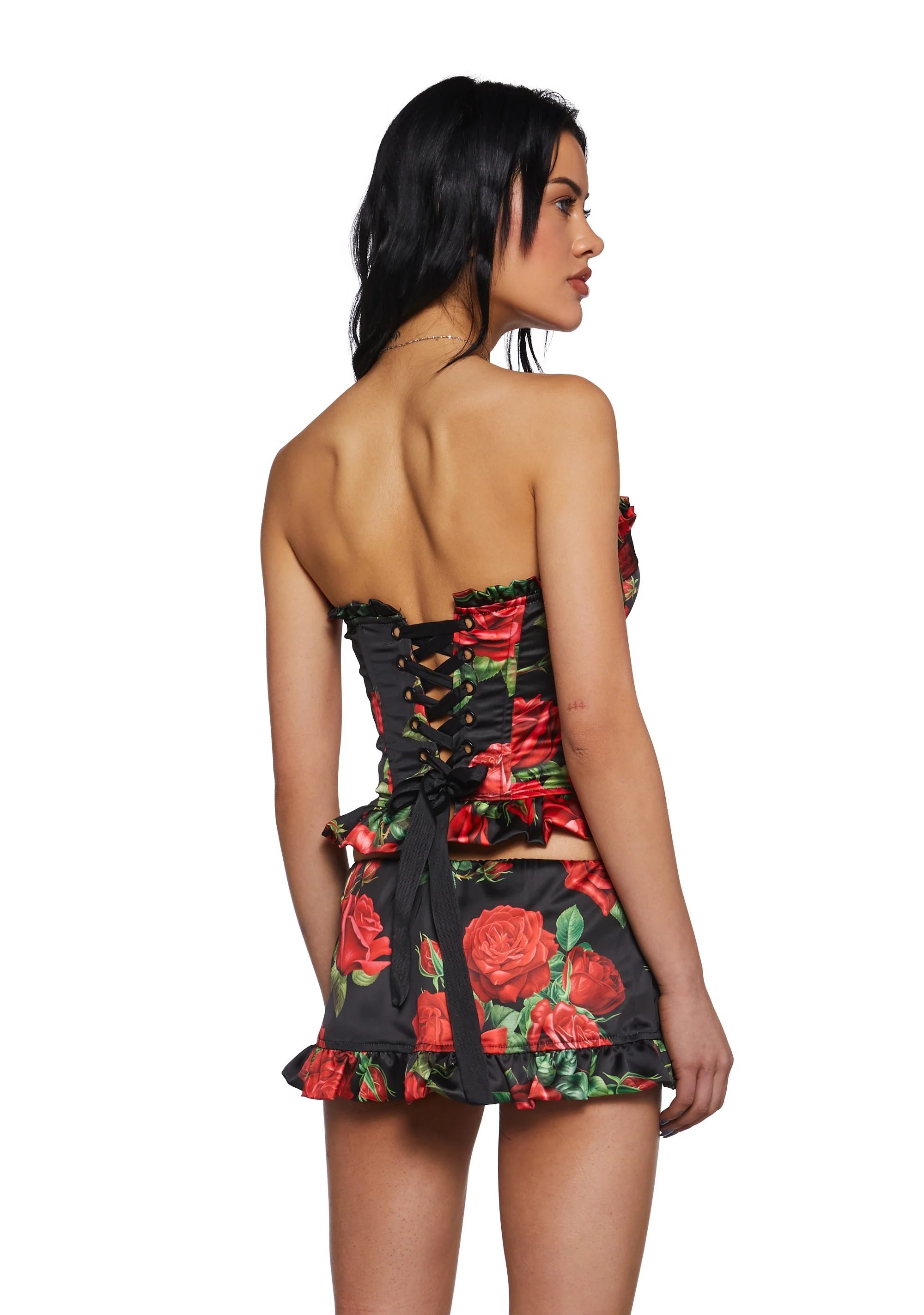 La Bella Vita Corset Top - Black/Red - Image 4