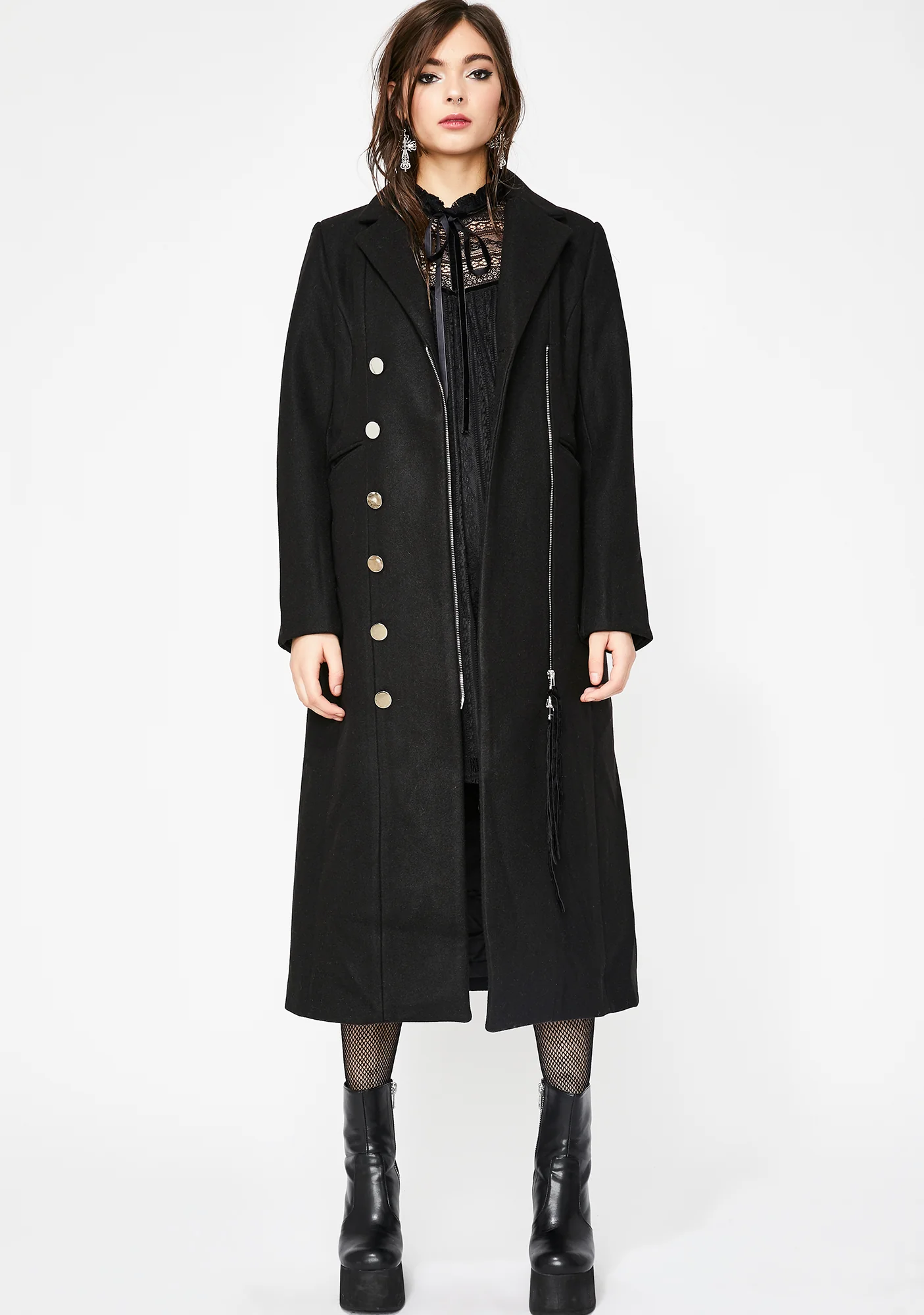La Divina Asymmetrical Coat - Image 3