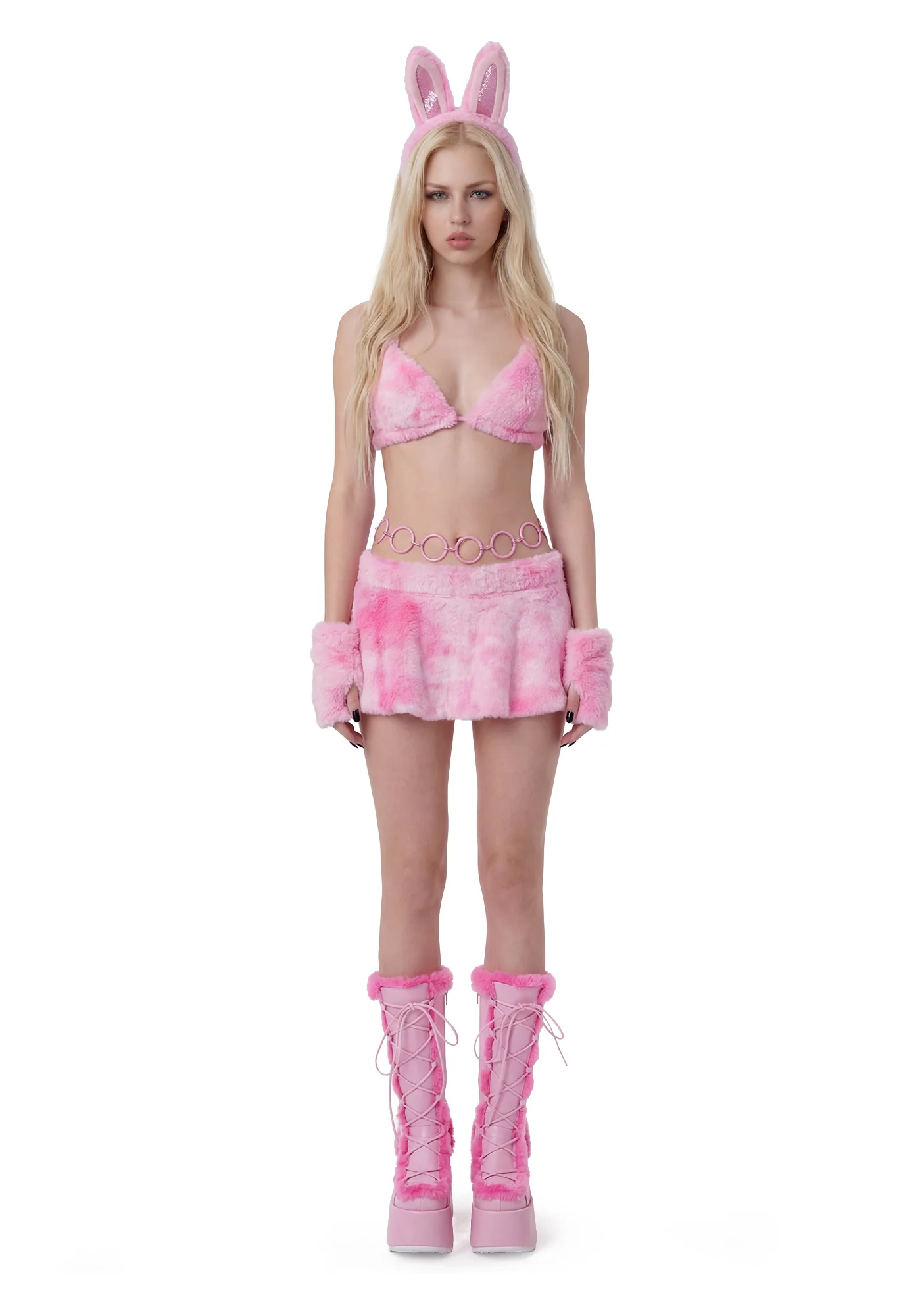 Labubu Furry Lingerie - Pink - Image 2