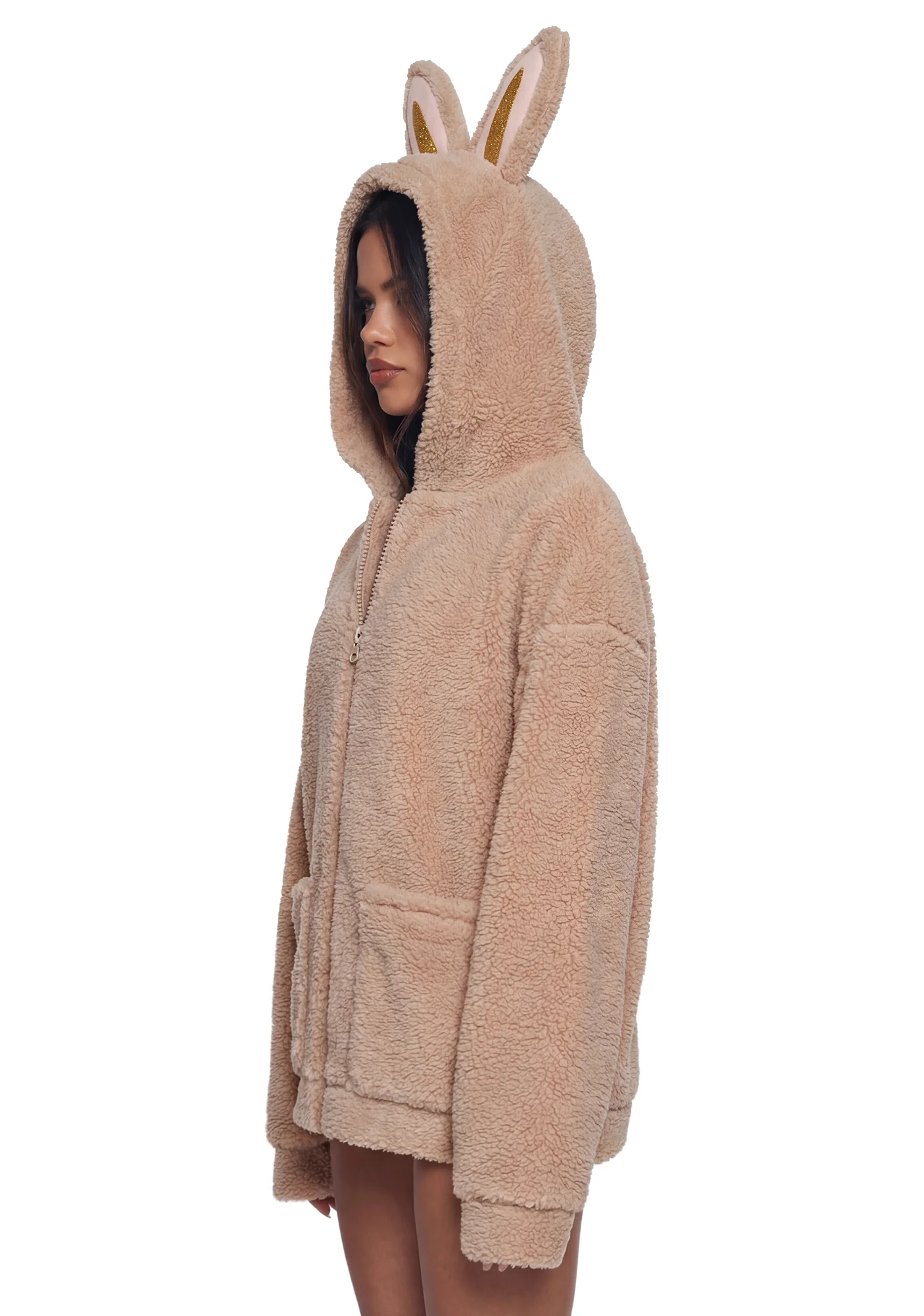 Labubu Sherpa Jacket - Beige - Image 3