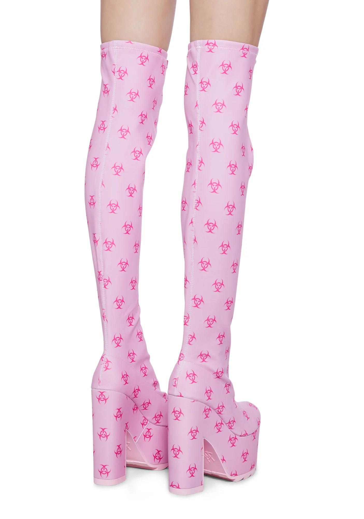 Labyrinth Toxica Thigh High Boots - Pink - Image 3