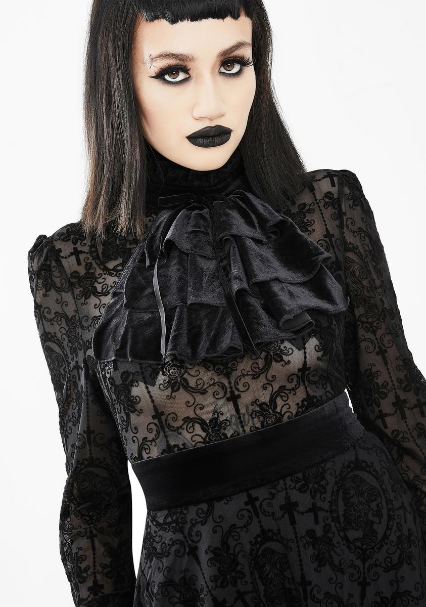 Lace Bell Sleeve High Low Dress - Image 3
