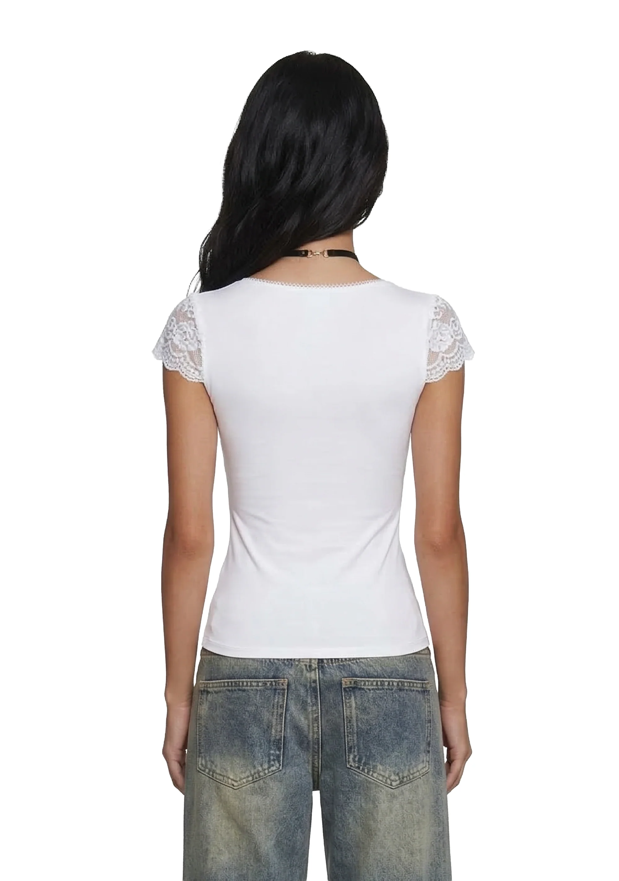 Top Romance Lace Top - Ivory - Image 4