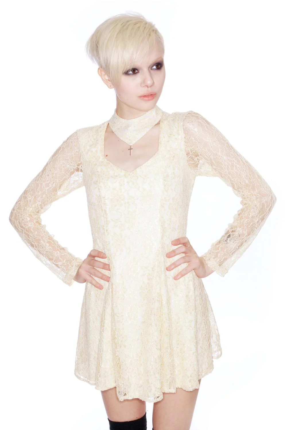 Lace Choker Dress - Image 3