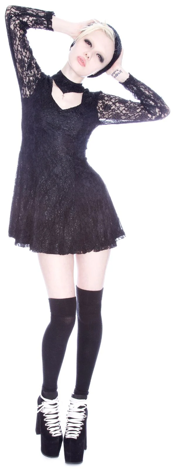 Lace Choker Dress - Image 7