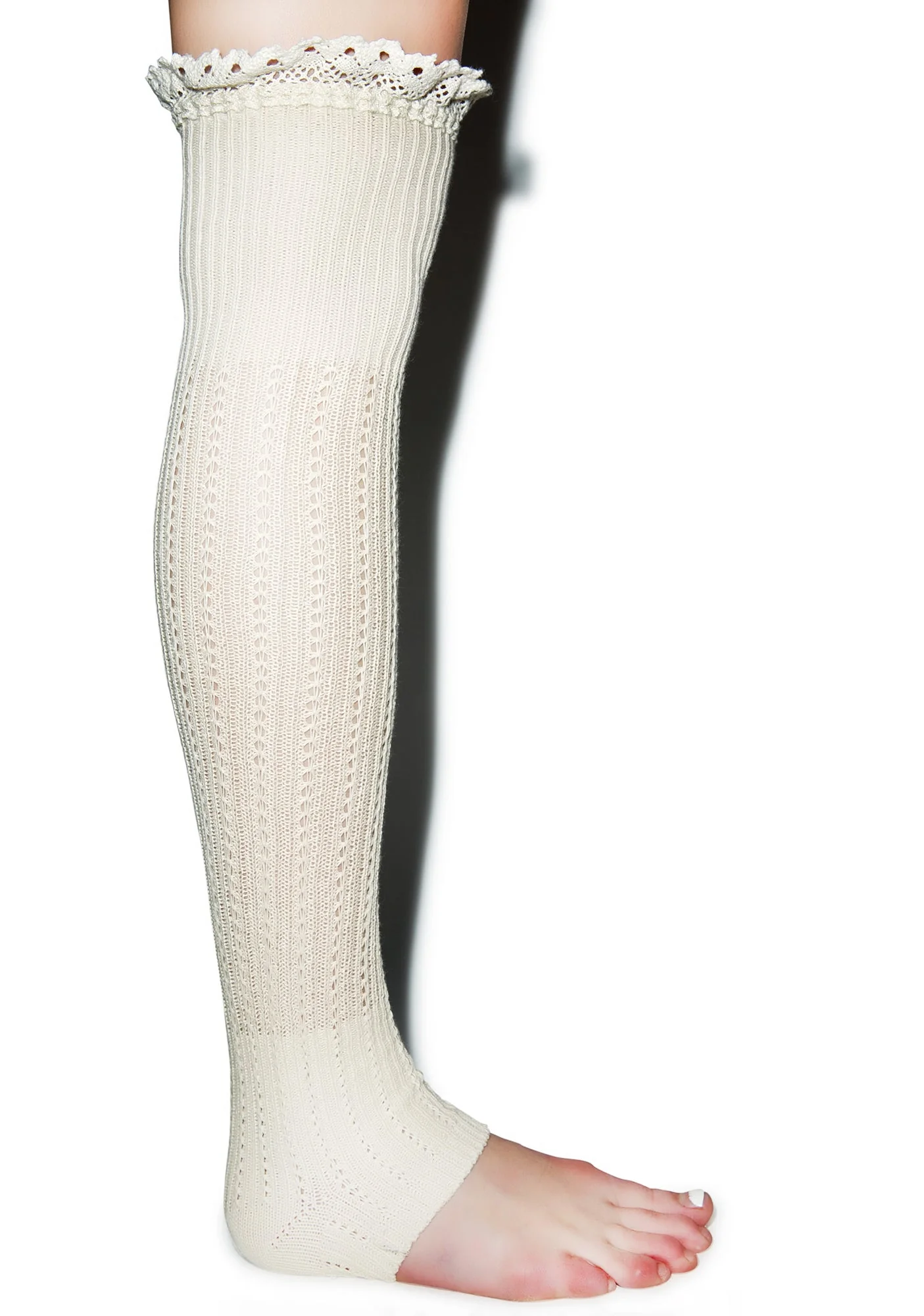 Lace For Days Legwarmers - Dark Gray - Image 4