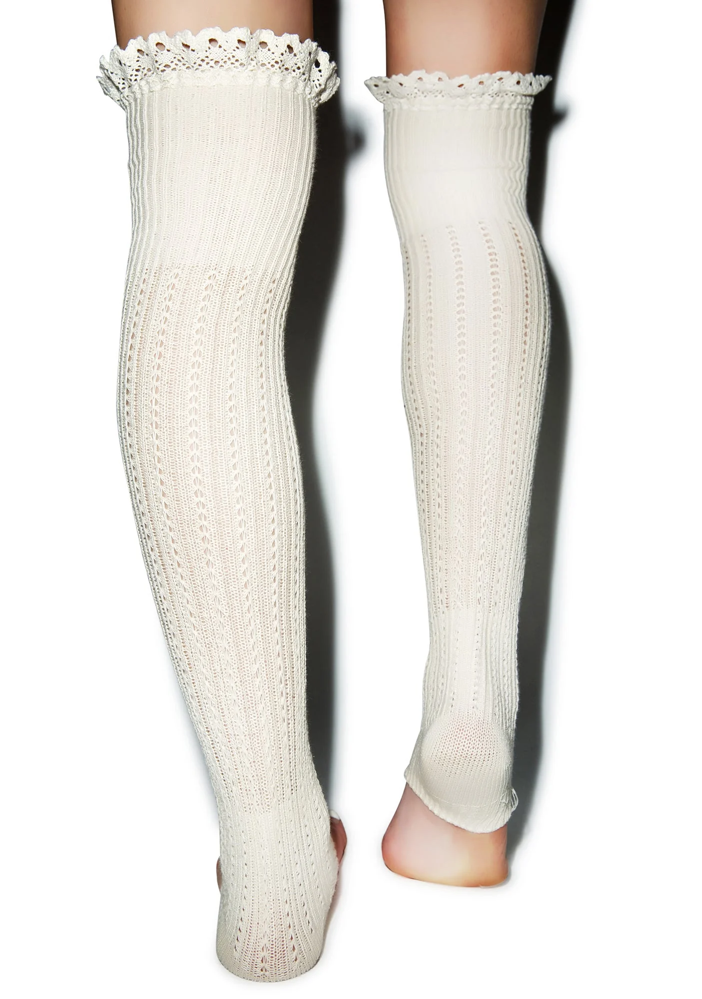 Lace For Days Legwarmers - Dark Gray - Image 5