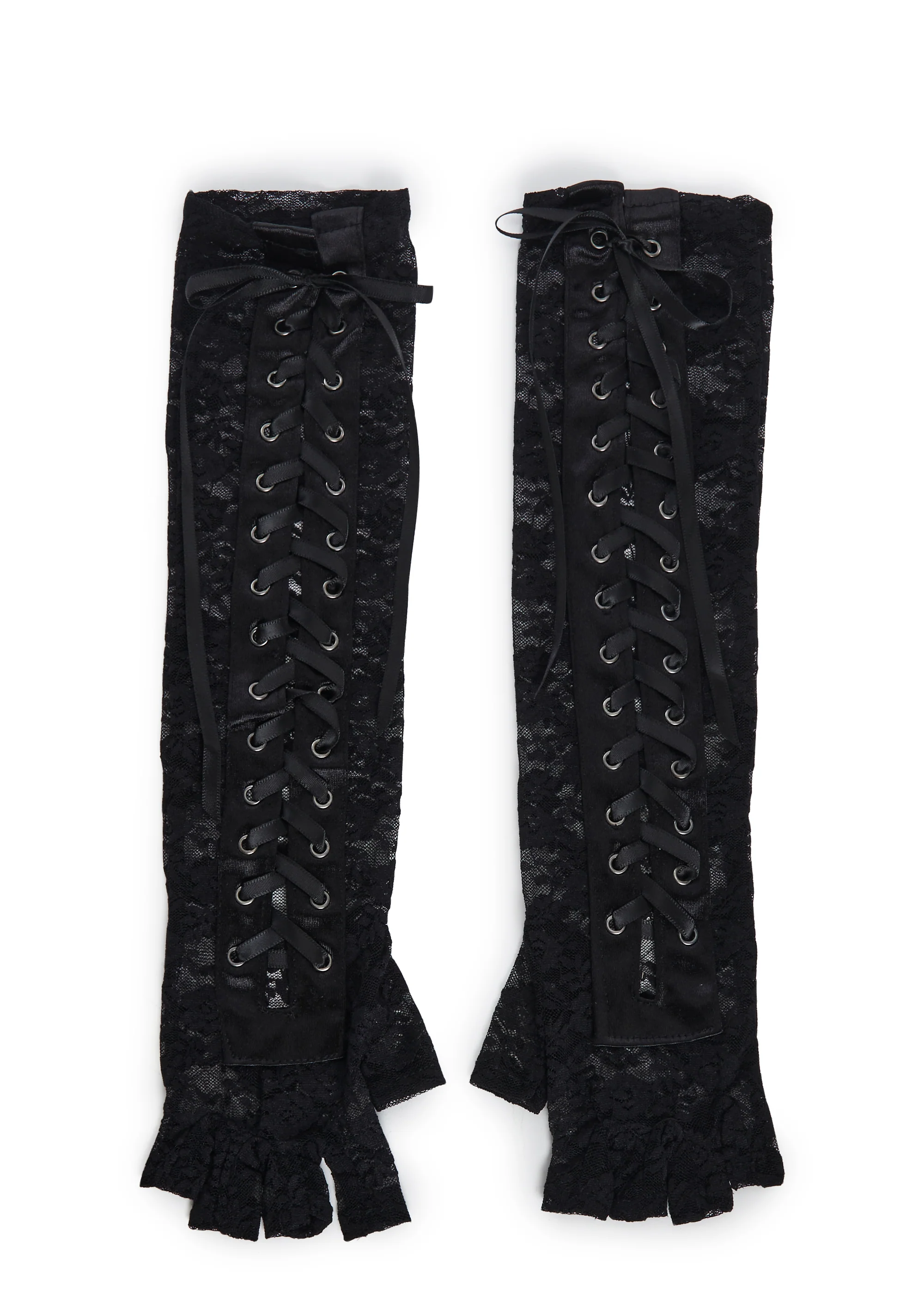 Tortured Lace Lace-Up Gloves - Image 3