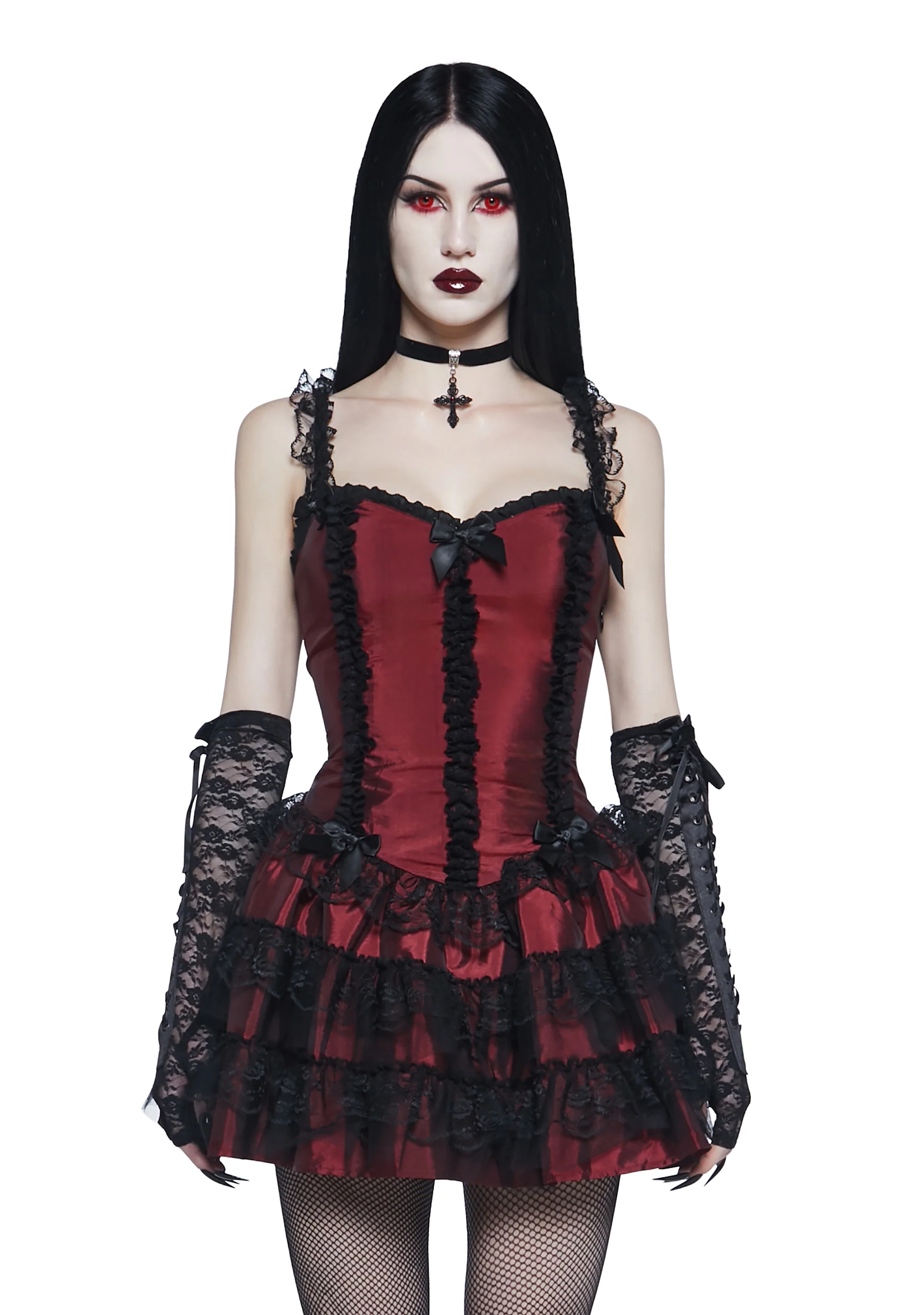 Tortured Lace Lace-Up Gloves - Image 4