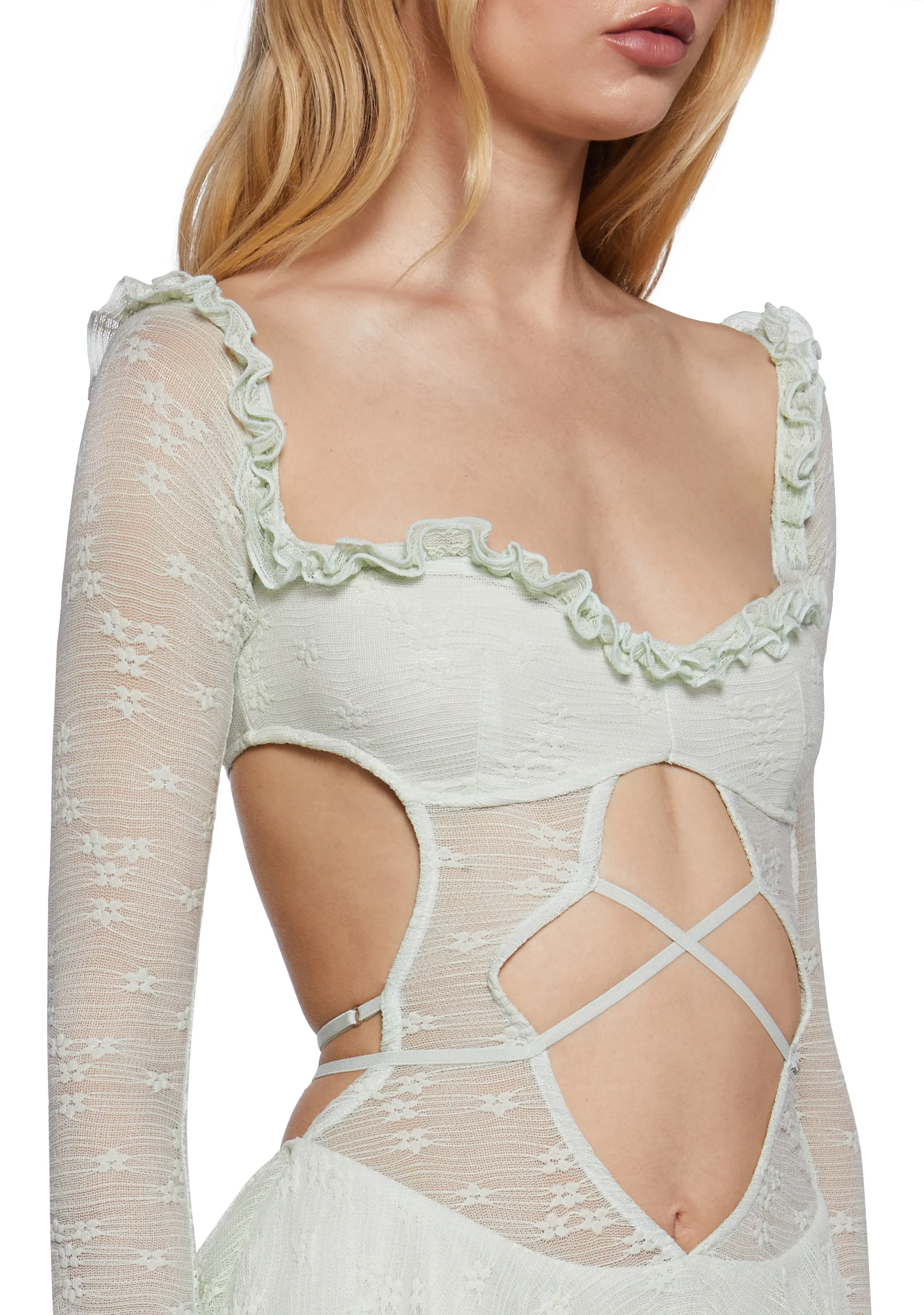 Collective Hearts Mini Dress - Green - Image 5