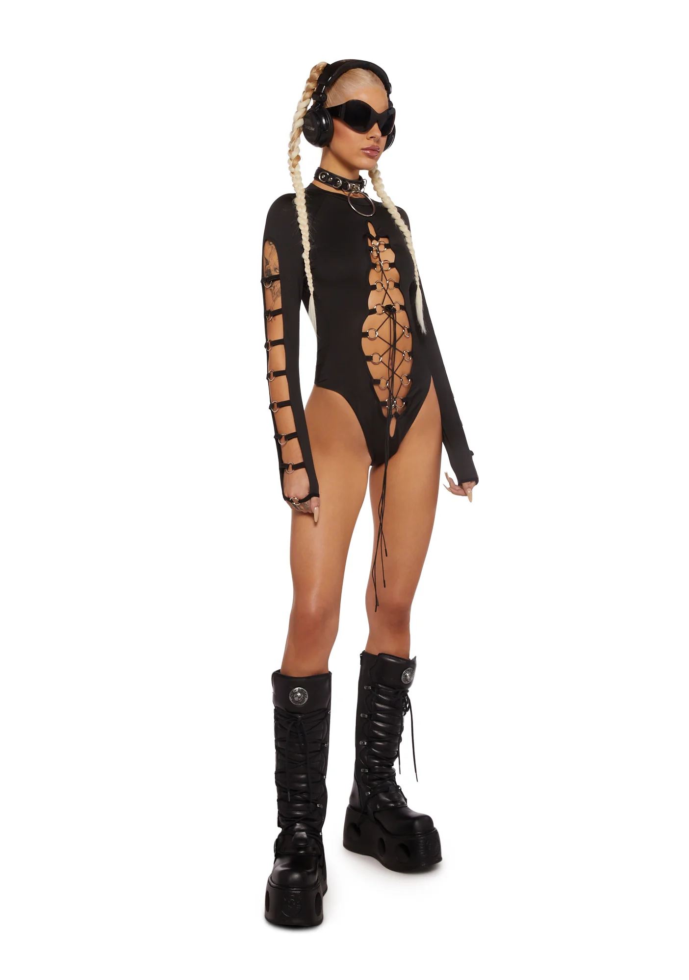 Lace Up Bodysuit - Image 2