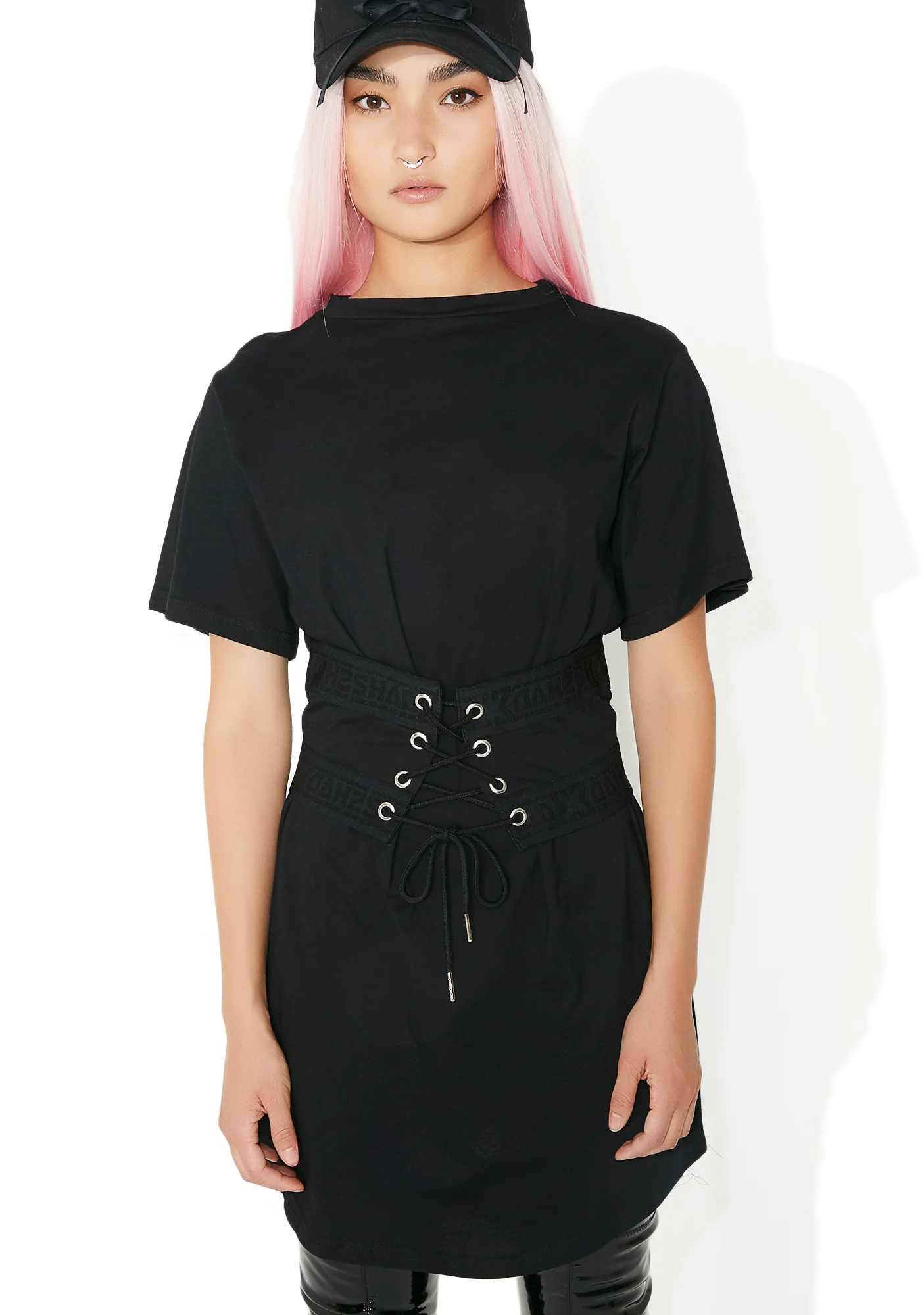 Lace Up Cincher T Dress - Image 10
