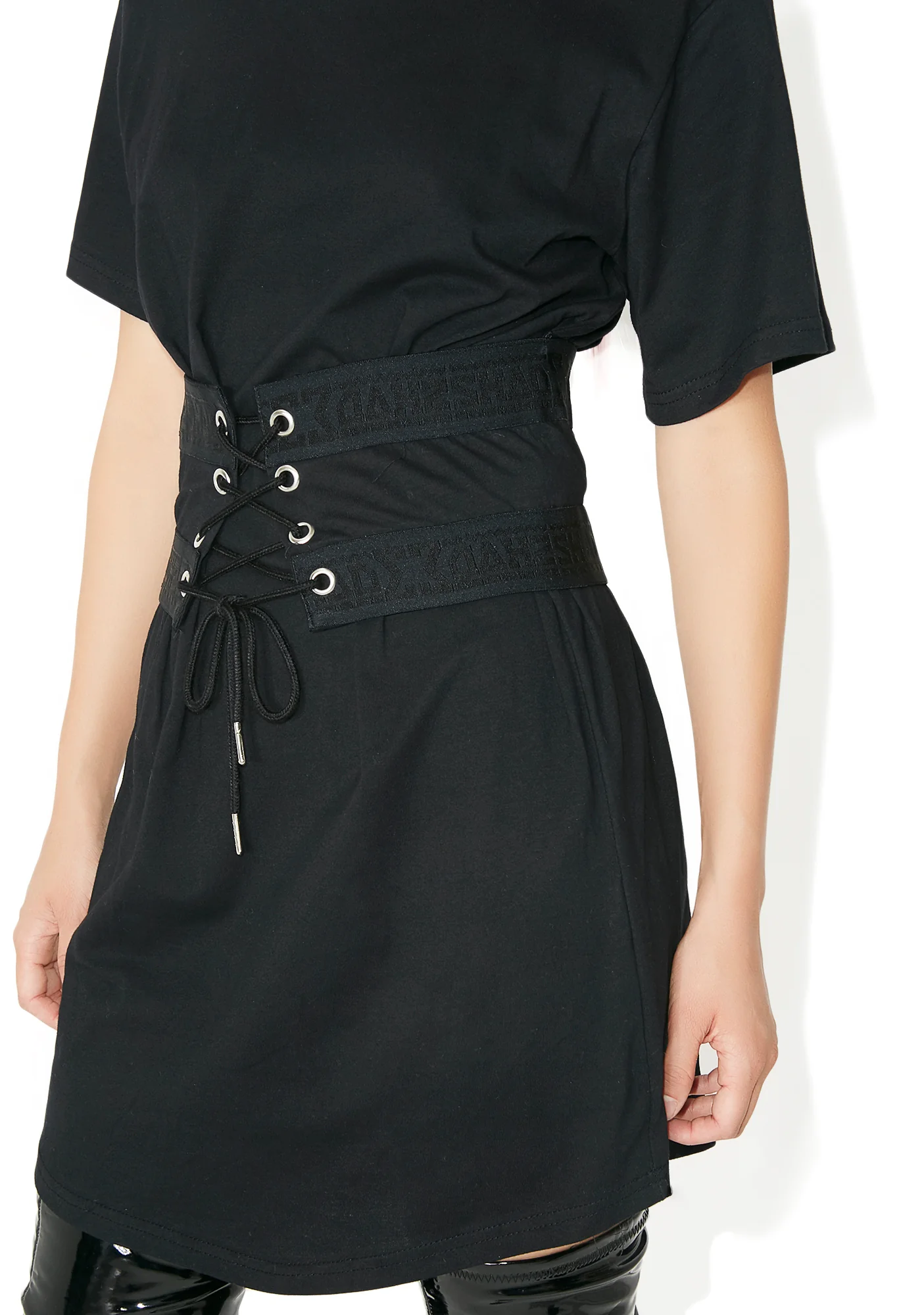 Lace Up Cincher T Dress - Image 6
