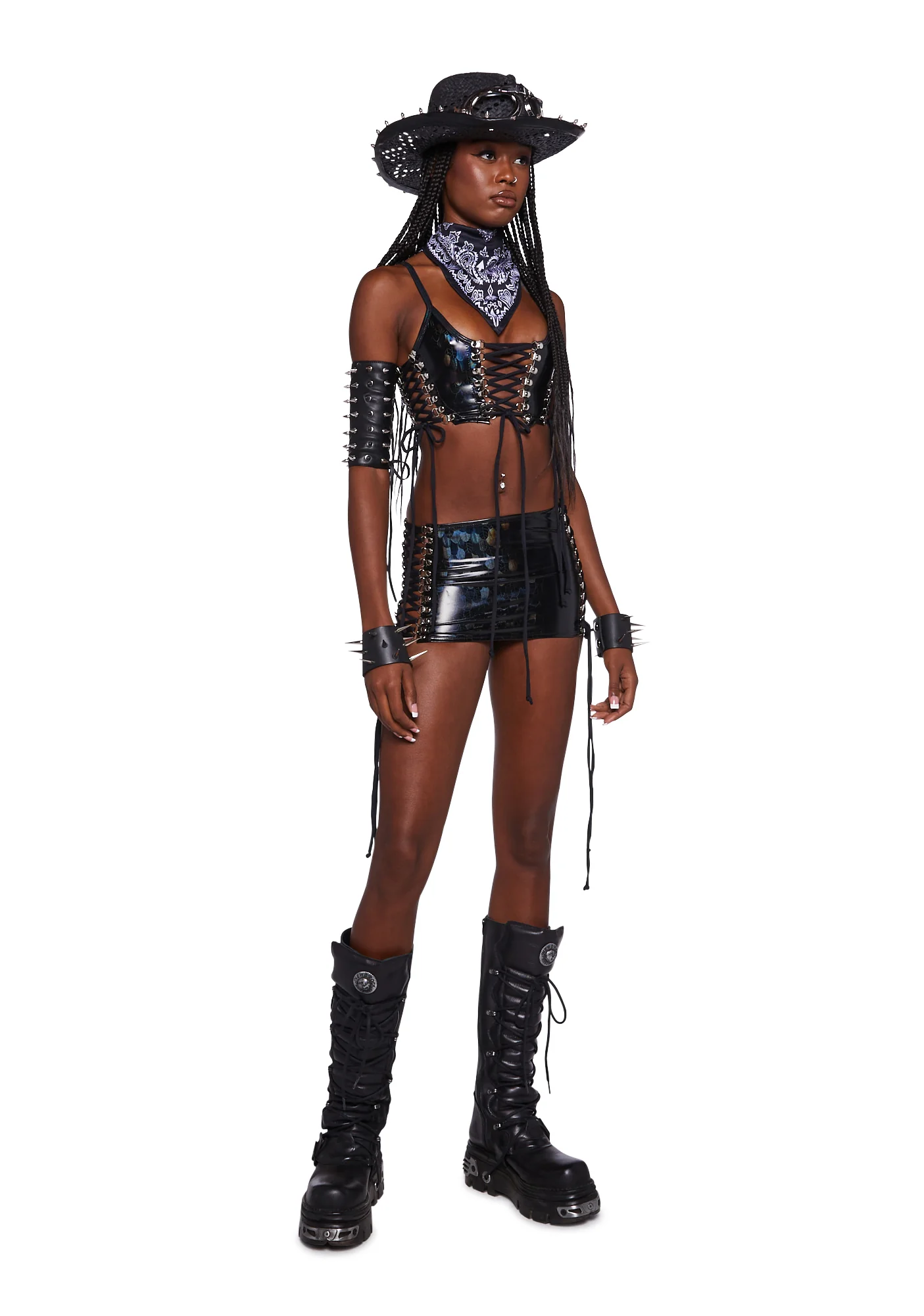 Lace-Up Mini Skirt - Image 2