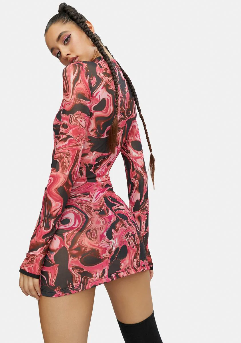 Lady Acid Dimension Mesh Dress - Image 4