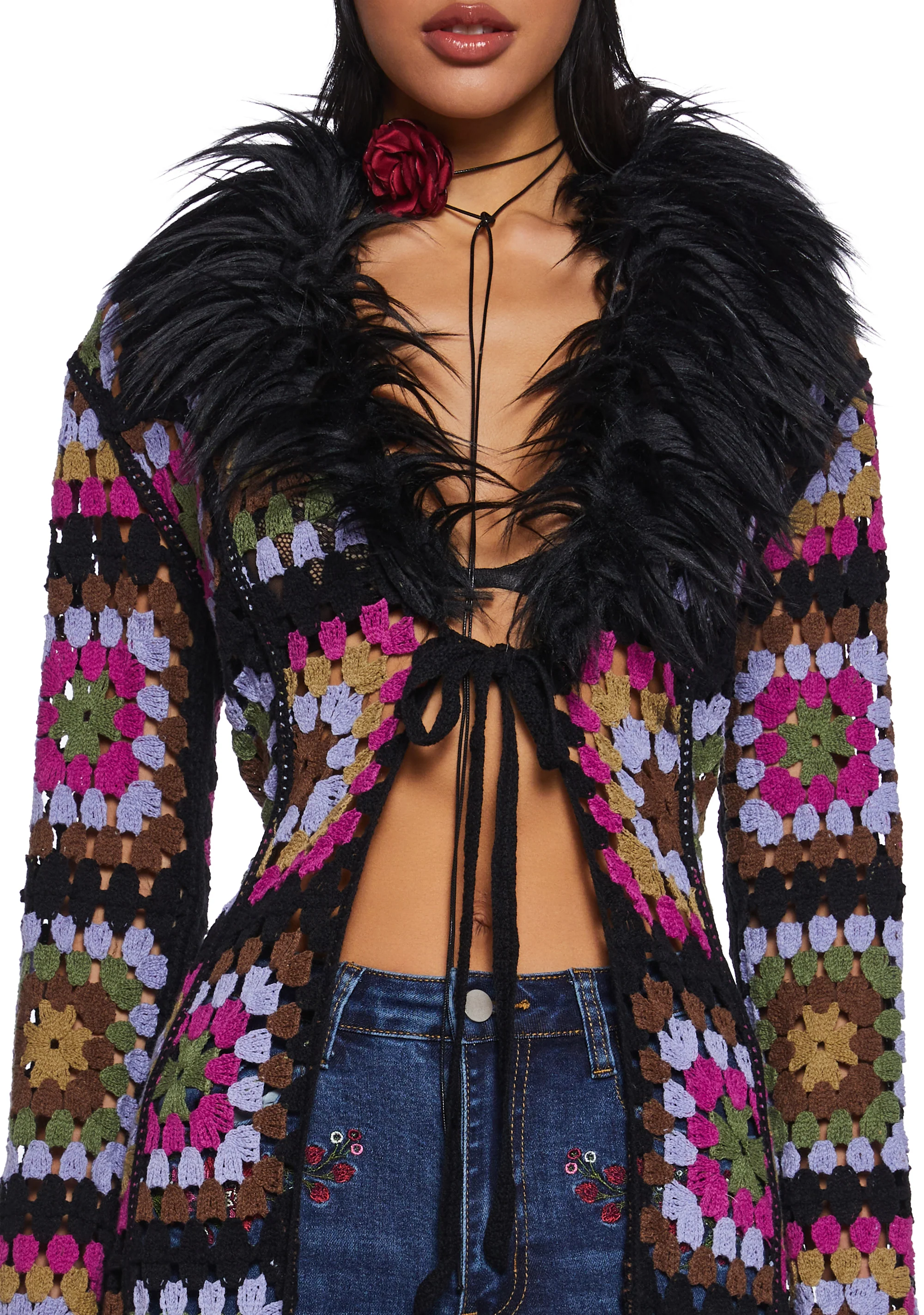 Lady Leisure Crochet Long Cardigan - Image 2