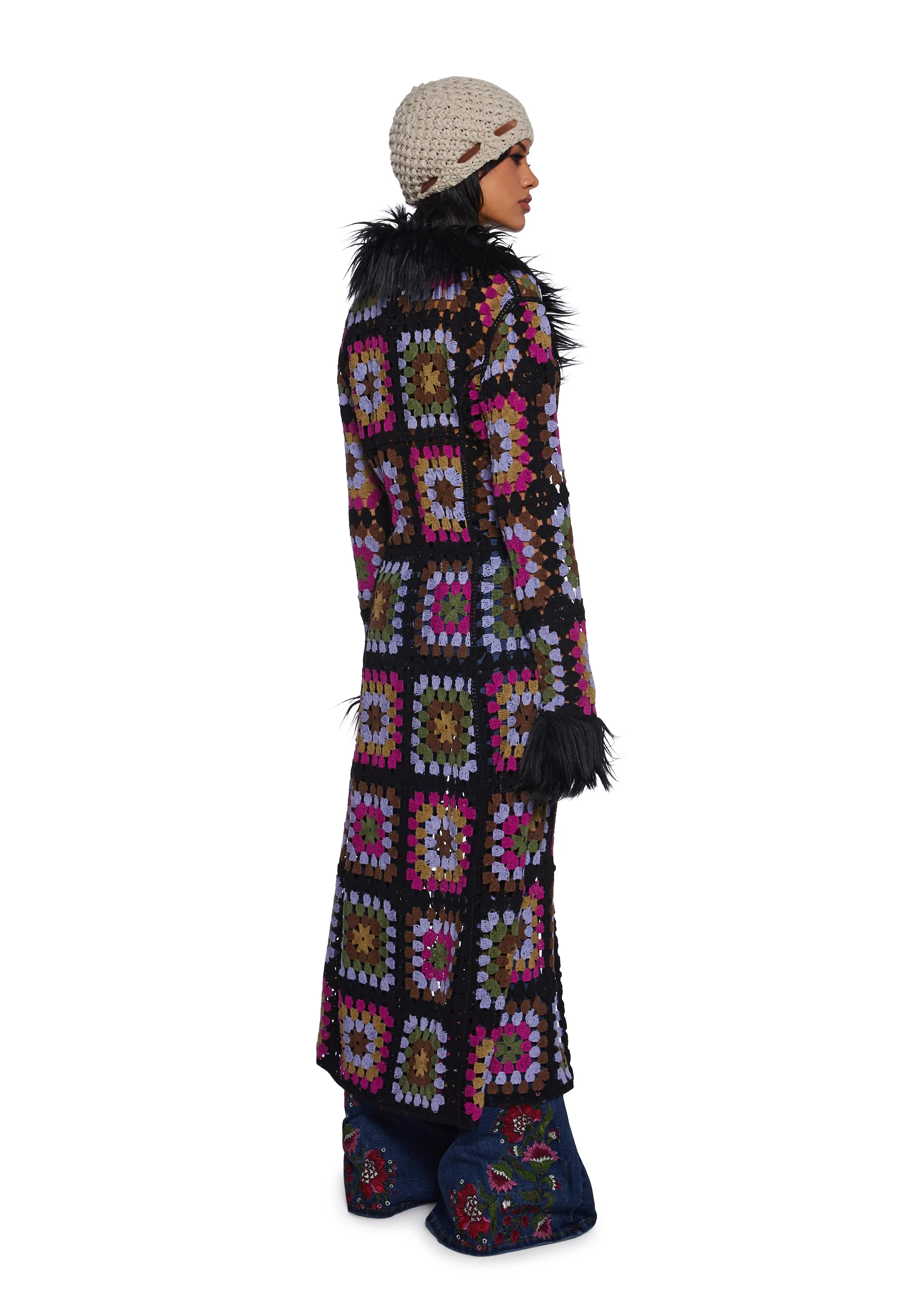 Lady Leisure Crochet Long Cardigan - Image 4
