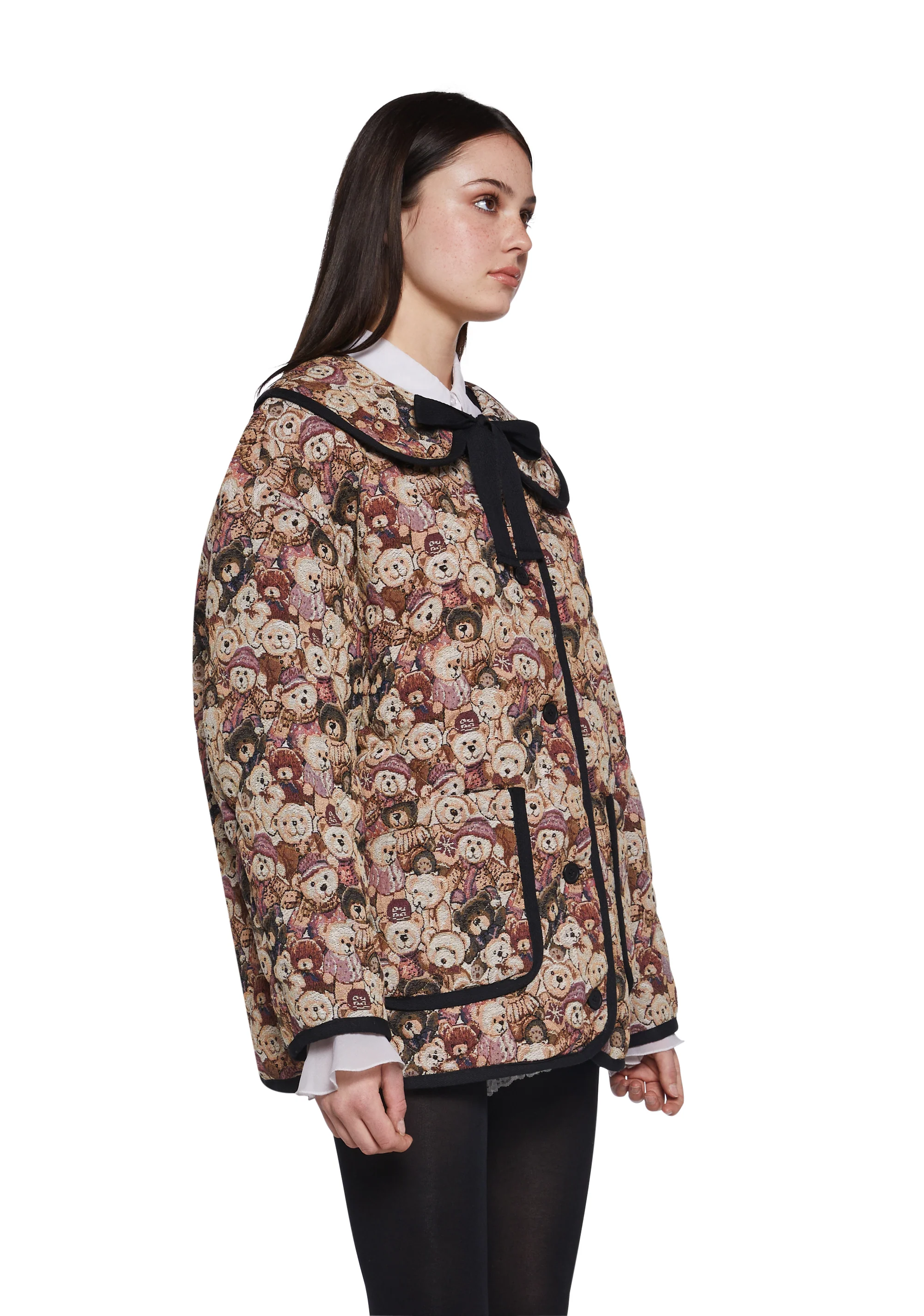 Lady Love Convertible Collared Coat - Teddy Bear - Image 3