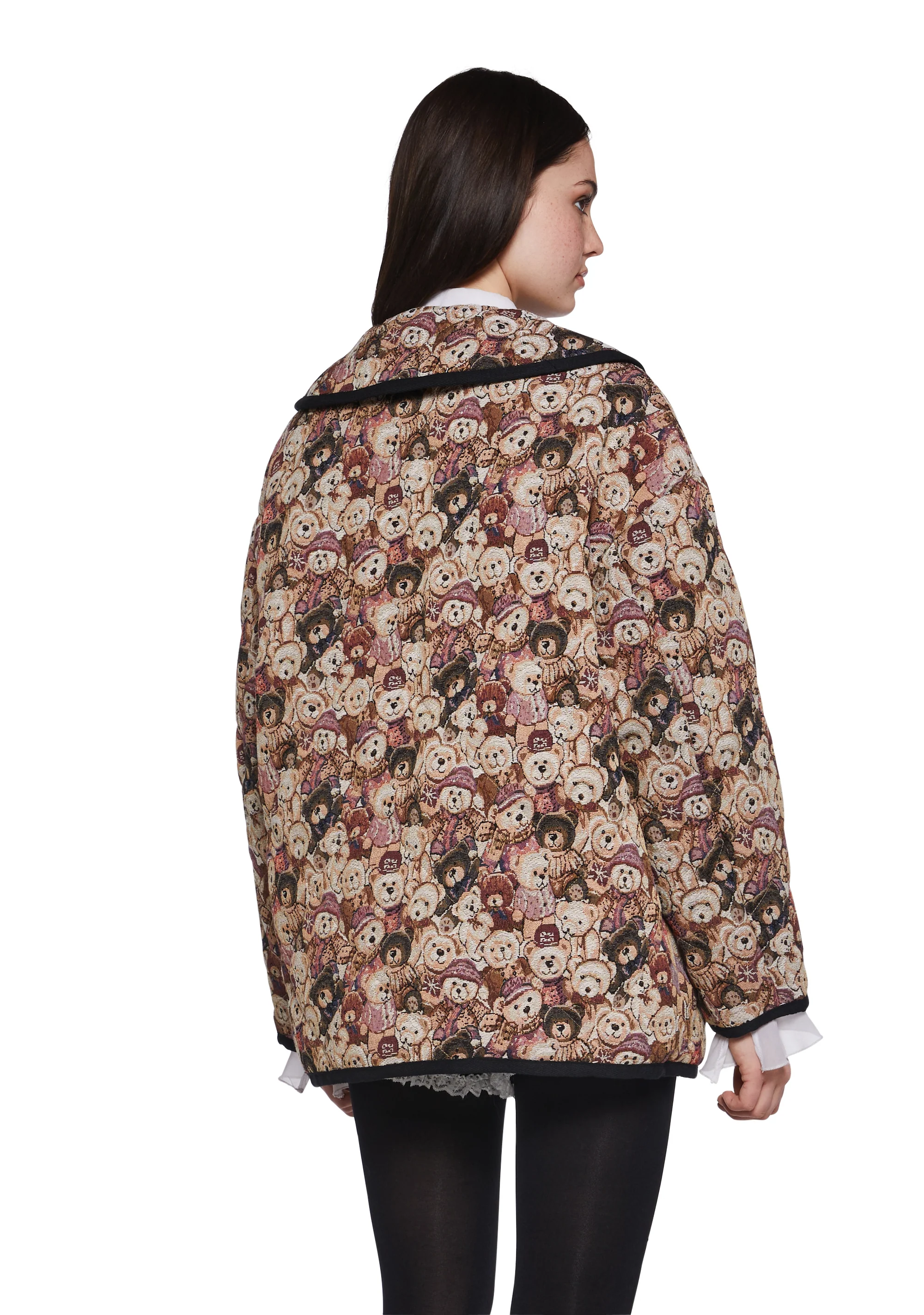 Lady Love Convertible Collared Coat - Teddy Bear - Image 4