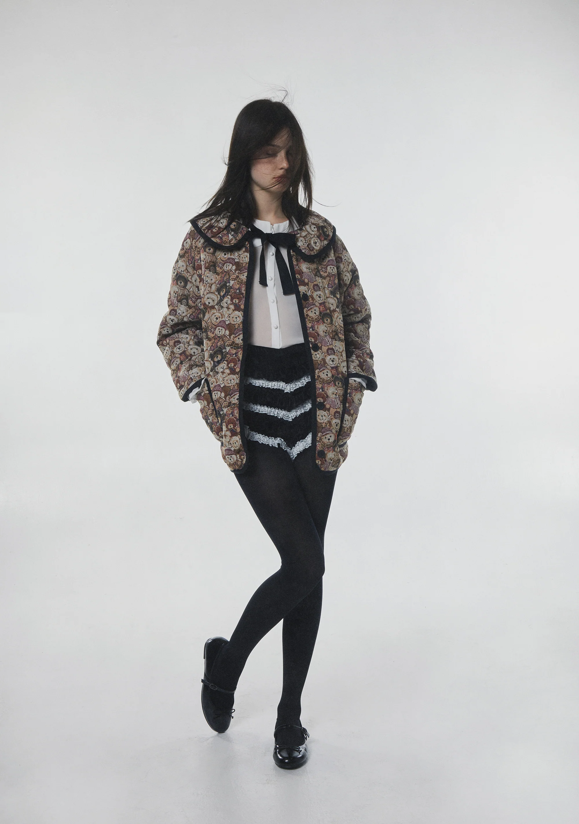 Lady Love Convertible Collared Coat - Teddy Bear - Image 7
