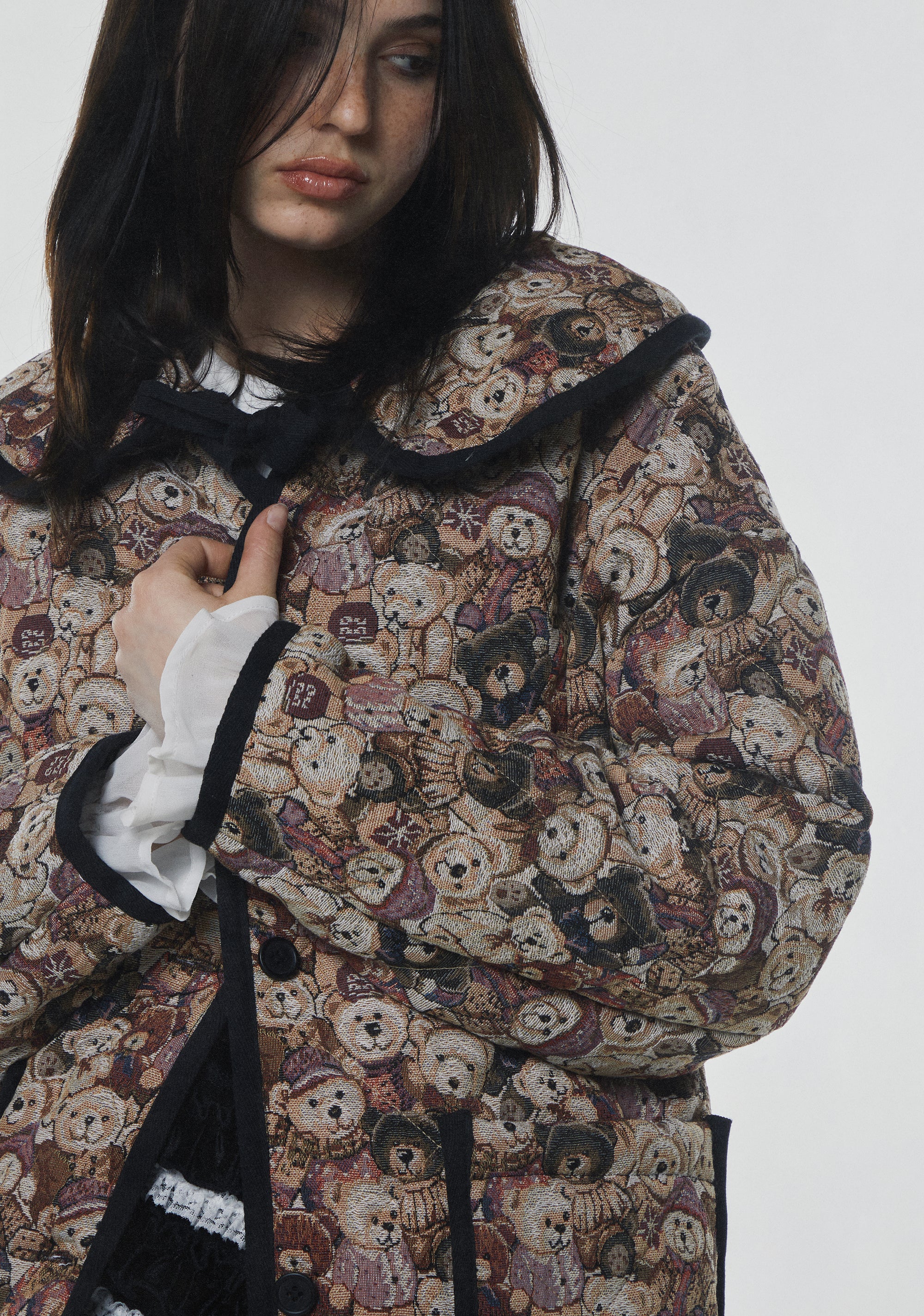 Lady Love Convertible Collared Coat - Teddy Bear - Image 8