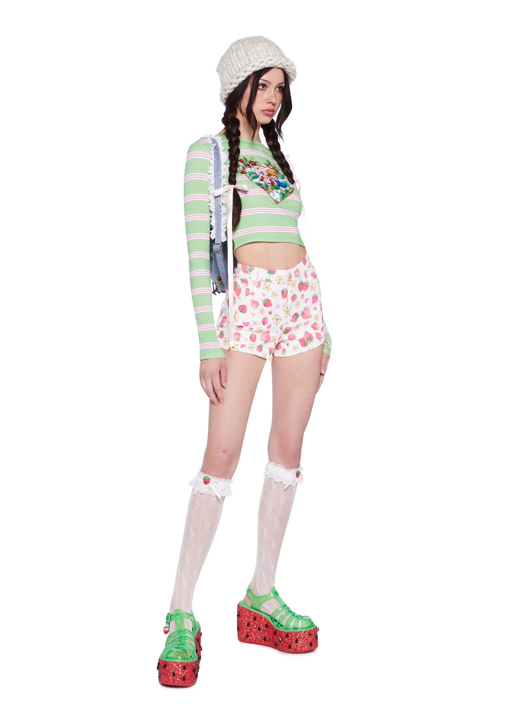Ladybug Summer High Waisted Shorts - Image 2