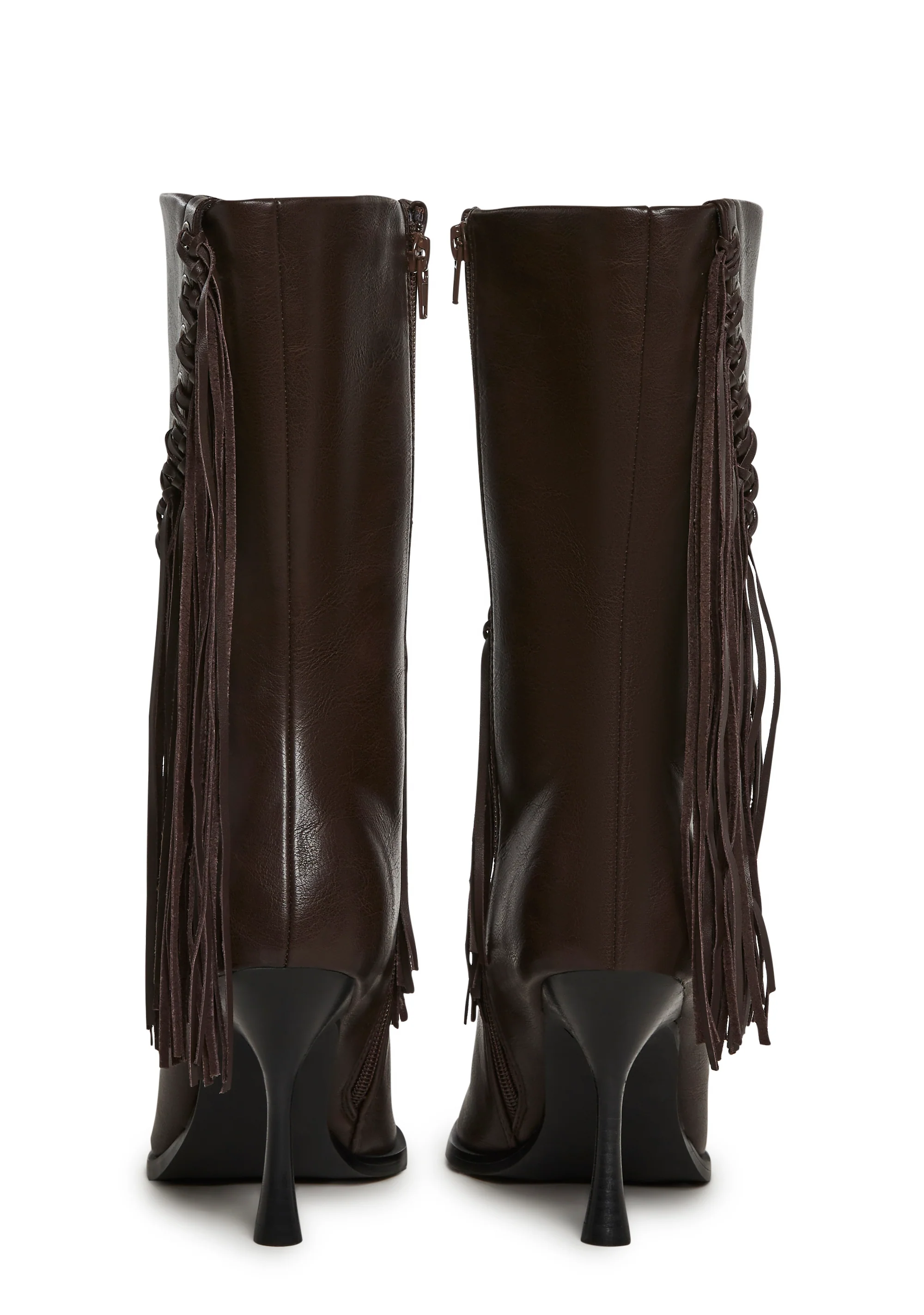 Gloss Grit Fringe Boots - Image 4